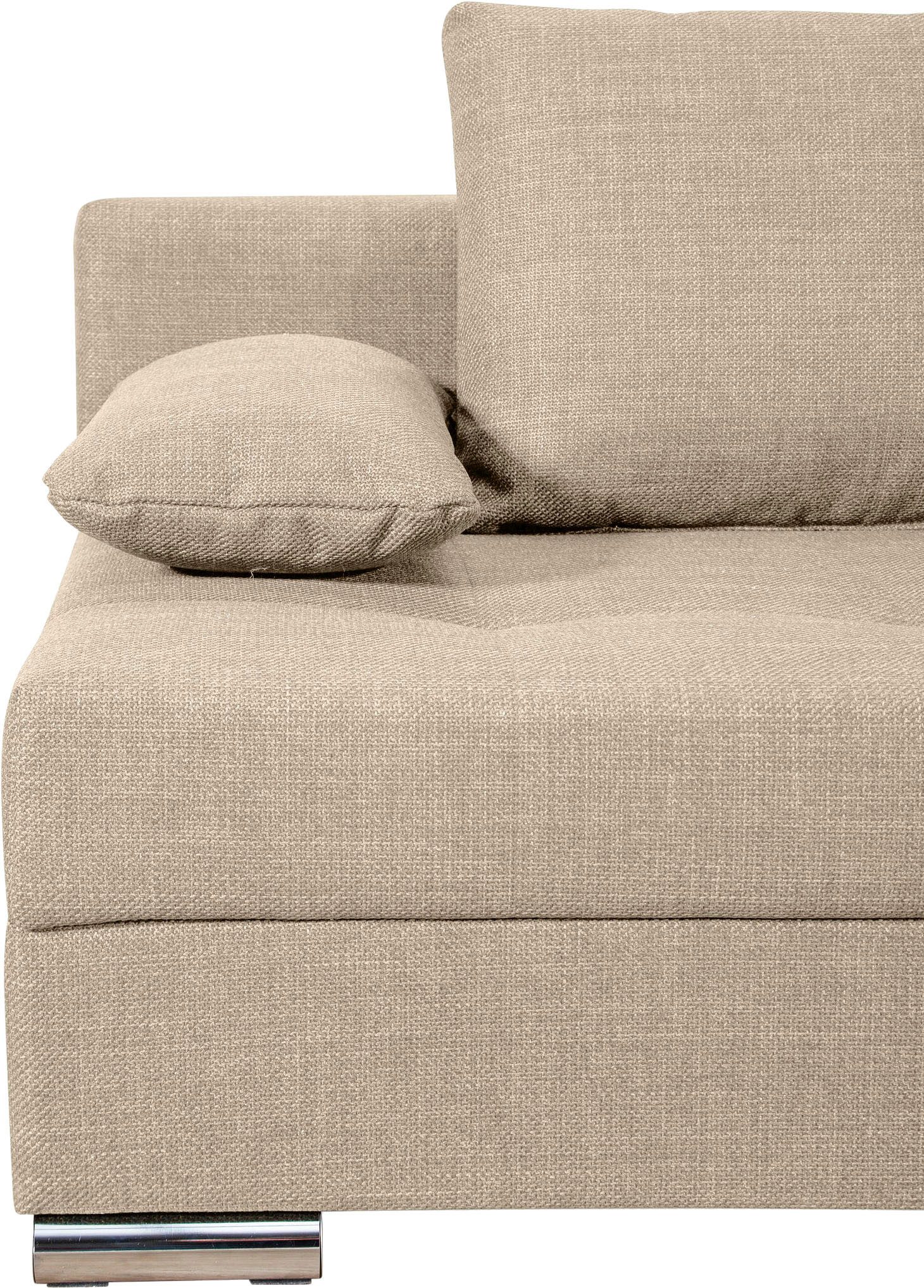 COLLECTION AB Slaapbank Tania met bedfunctie en bedlade comfortabele zitcomfort: veren-kern bekleding, inclusief rugkussen
