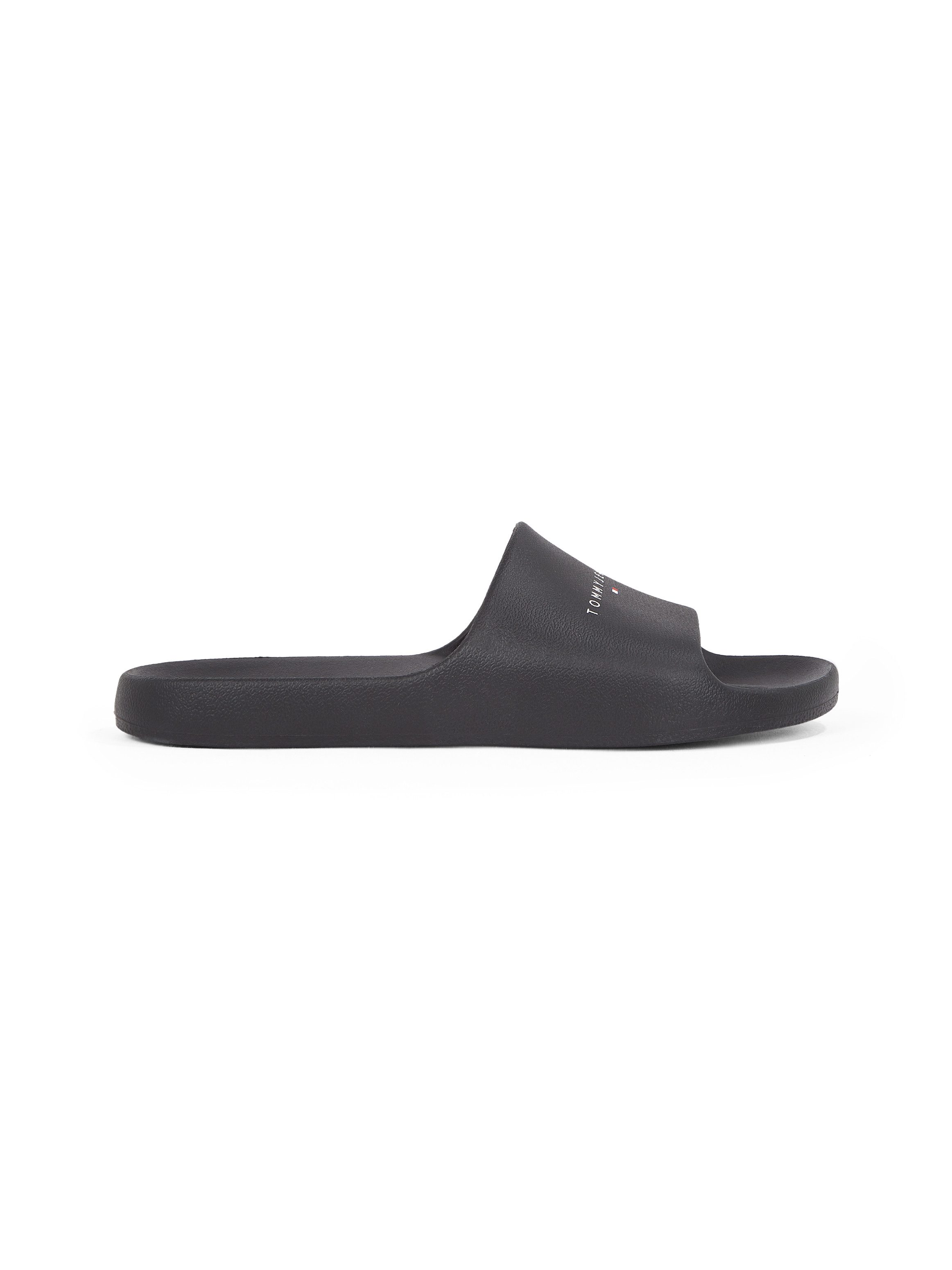 TOMMY JEANS Slippers TJM BASIC SANDAL , instapschoen, zomerschoen, comfort-schoen met logo-opdruk