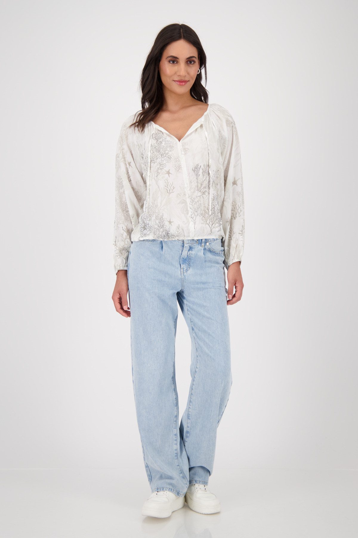 Monari Blouse zonder sluiting met all-over print