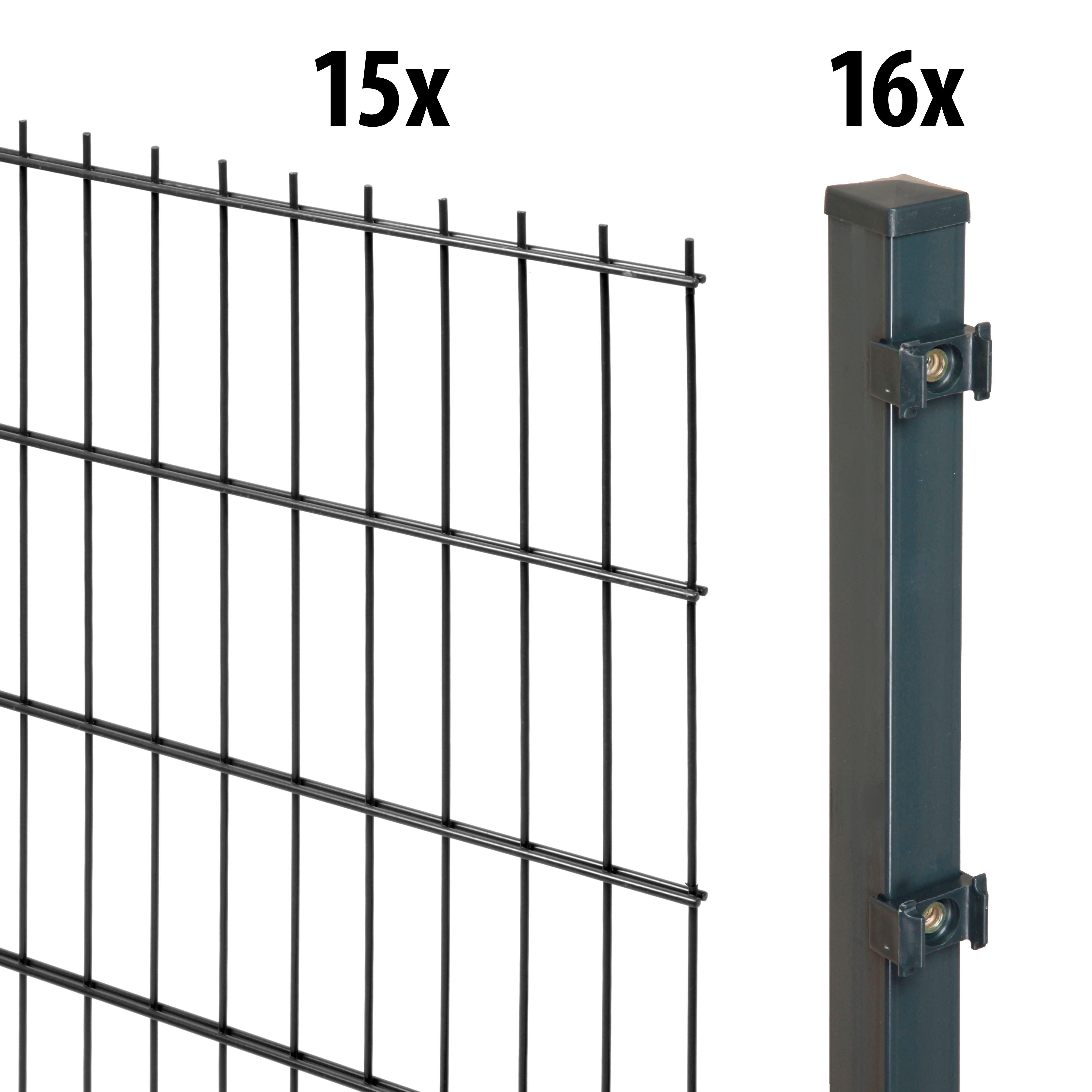 GARDEN 'N' MORE Dubbelstaafmat hekwerk Standaard hekken zwart