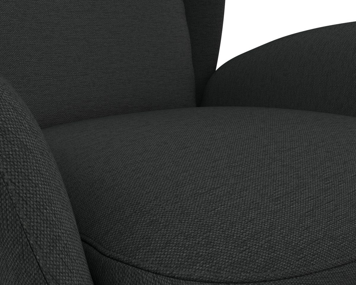 FLEXLUX Oorfauteuil Padova Stijl & comfort, organische vorm, geïntegreerde lendesteun, eikenhouten voet