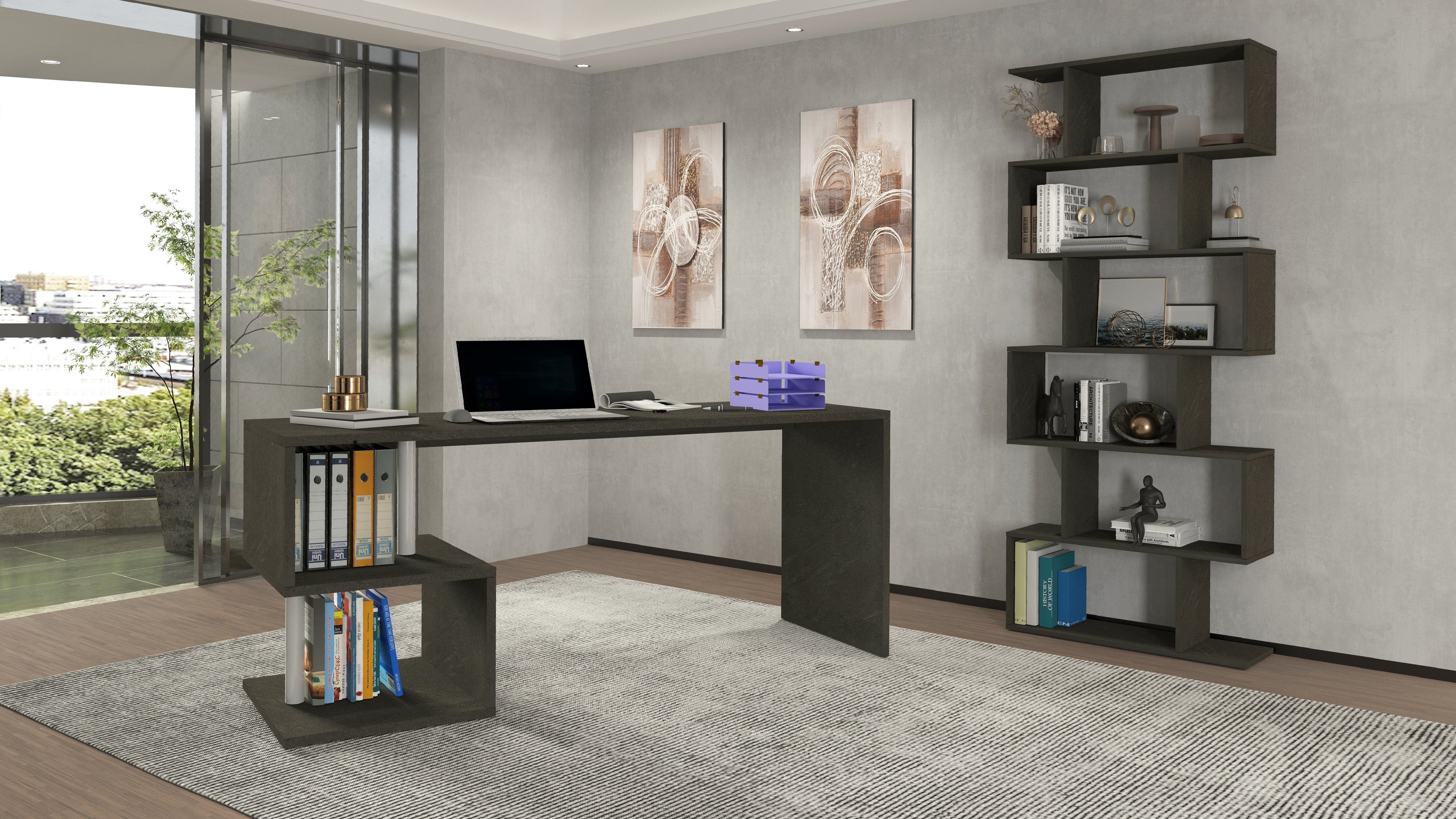 INOSIGN Bureau Essence, modern ontwerp in verschillende breedtes, met en zonder monitorsteun, gemaakt in italië