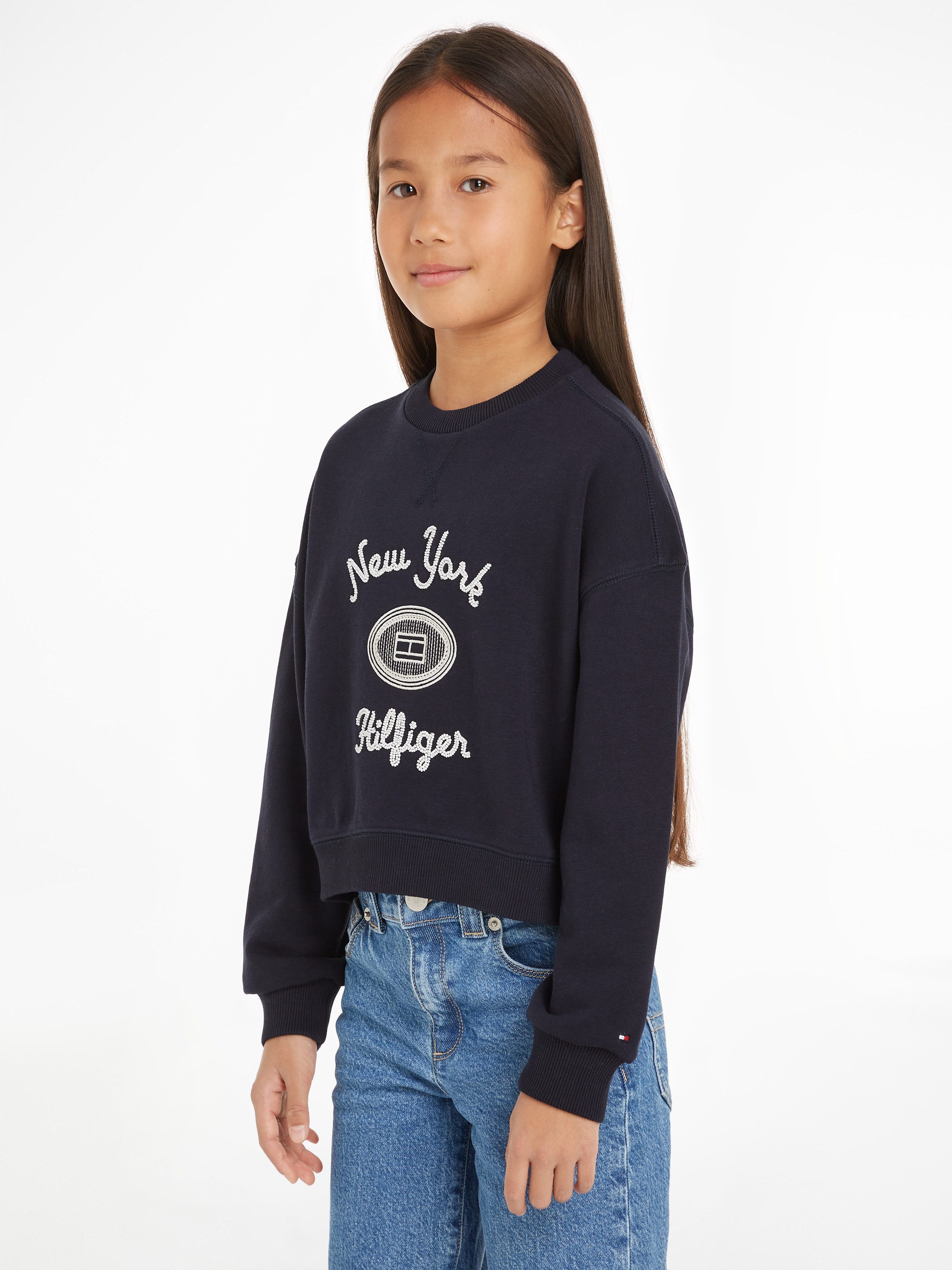 Tommy Hilfiger Shirt met lange mouwen HILFIGER NY EMBROIDERED CREWNECK Kinderen tot 16 jaar met...