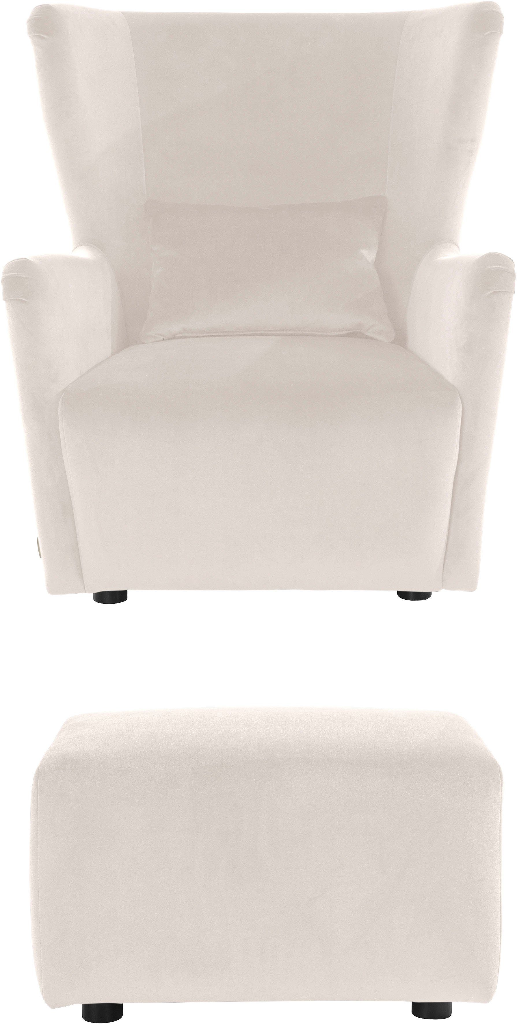 LeGer Home by Lena Gercke Oorfauteuil Levke Stoel naar keuze met of zonder hocker