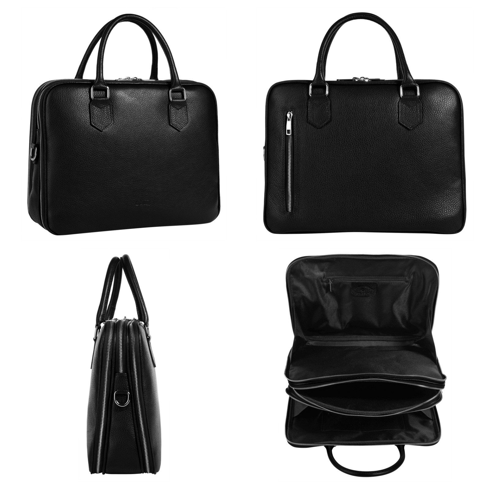 Cluty Aktetas echt leer, made in italy