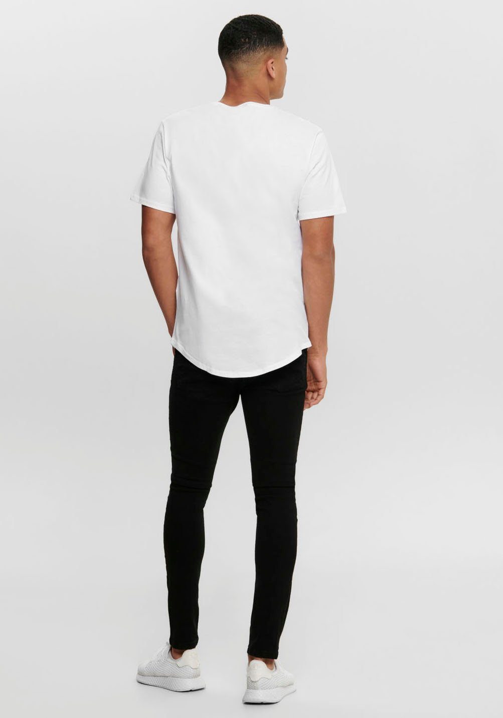ONLY & SONS Shirt met ronde hals ONSMATT LONGY TEE