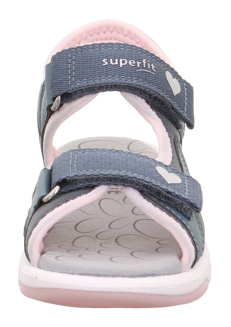 Superfit Sandalen PEBBLES WMS: middel Buitensandaal met klittenband en hartjes, maat sjabloon om te downloaden