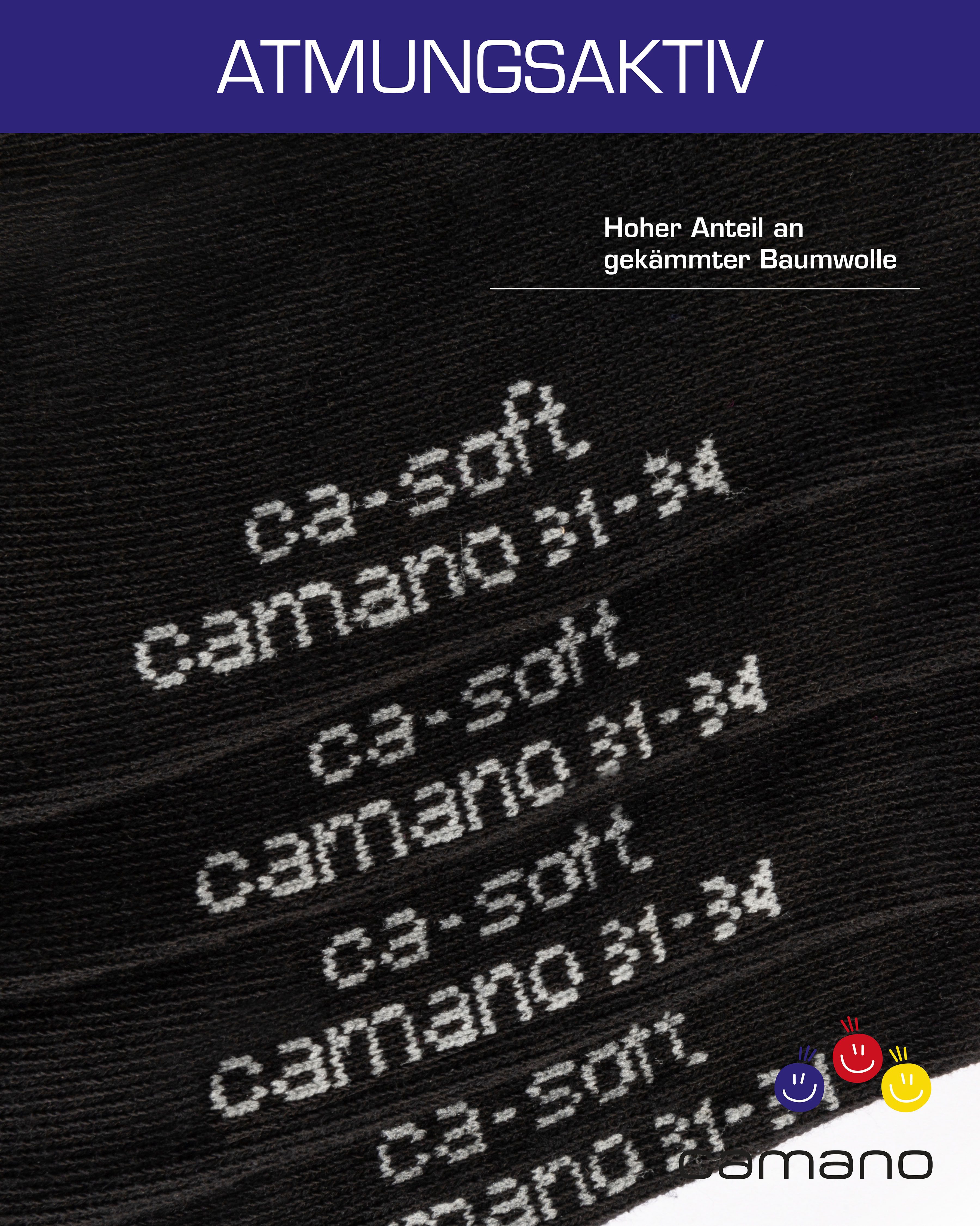 Camano Sokken CA-Soft met comfortband en gepolsterde teen-/hielzone (6 paar)
