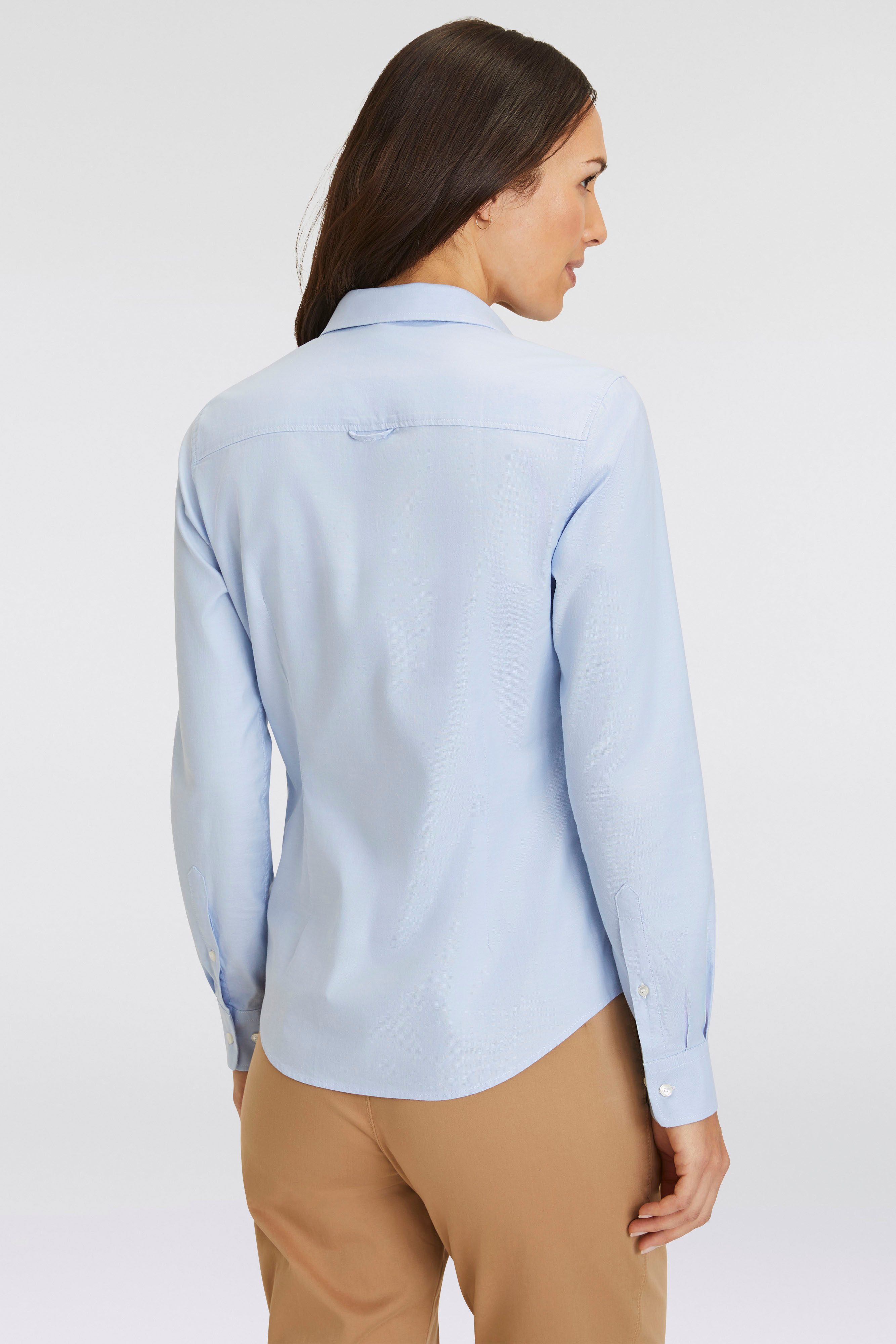 Gant Blouse met lange mouwen Nieuwe Slim Stretch Oxford Blouse voor comfortabel zitten en bewegingsvrijheid, new slim stretch, kreukvrij