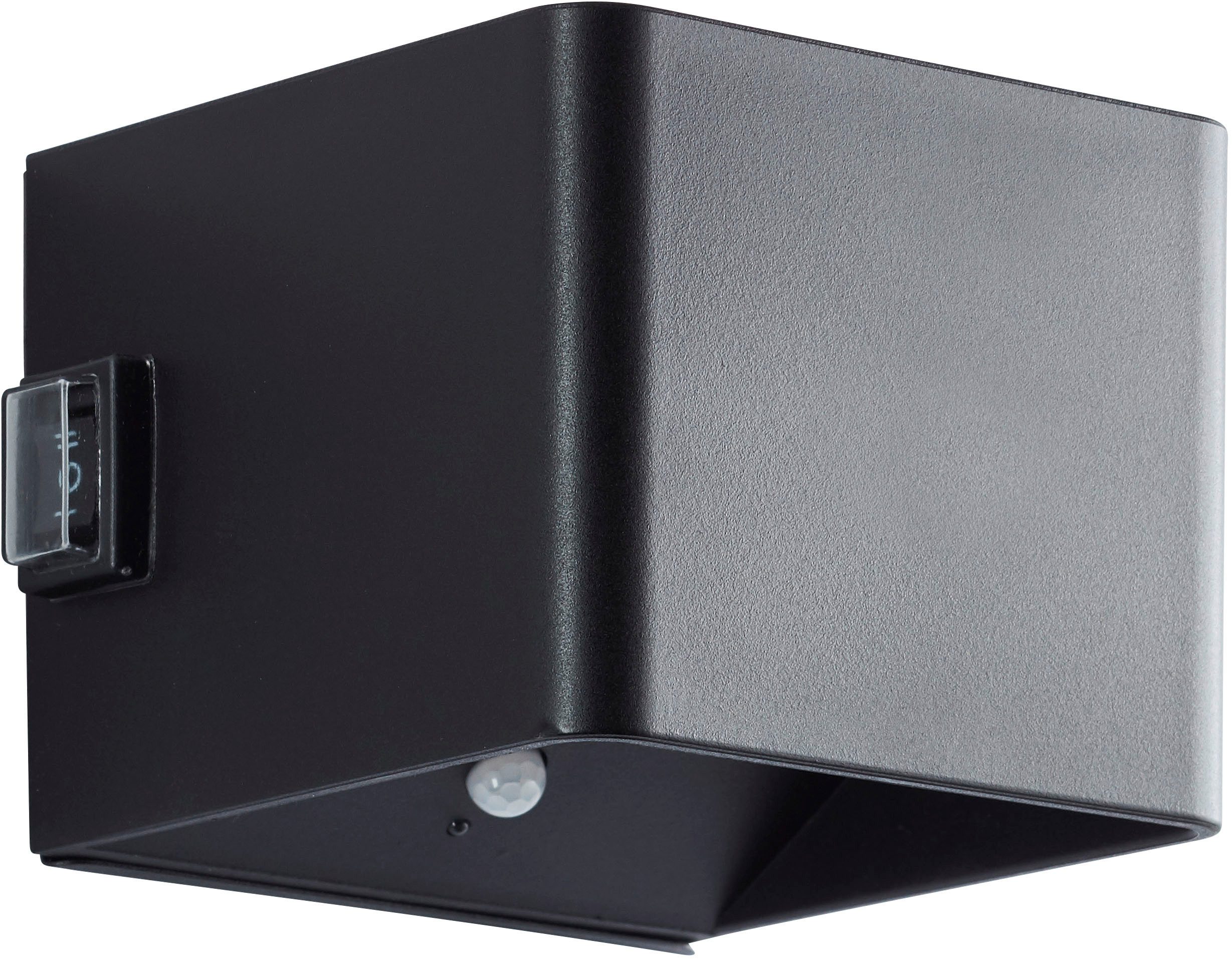 Brilliant Leuchten Wandlamp voor buiten Iseo - draagbare acculamp incl. magnetische plaat Accu, 300 lm, 3000 K, USB, zwart, mobiele buitenlamp, wandlamp (1 stuk)