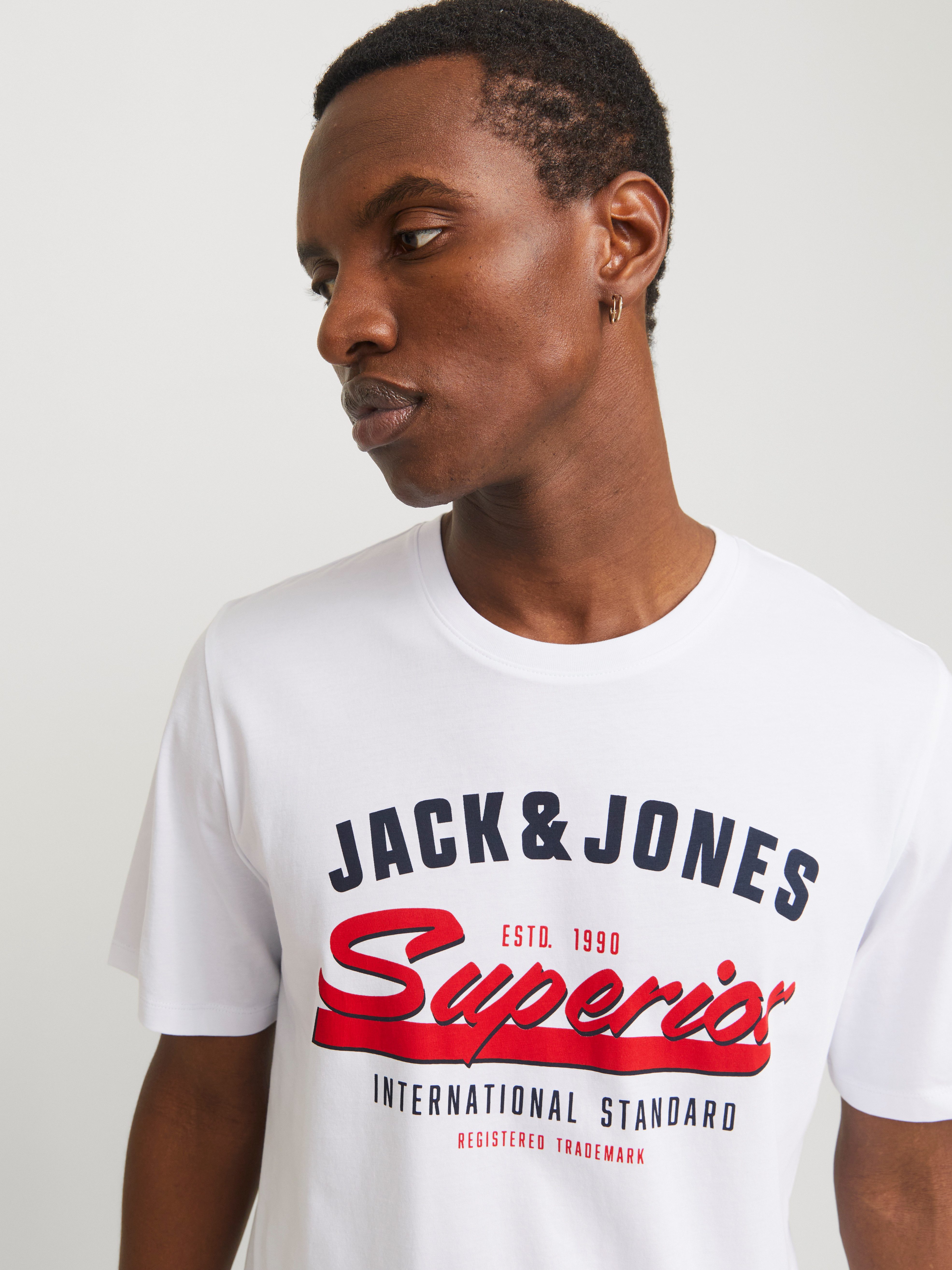 Jack & Jones Shirt met ronde hals JJELOGO TEE SS O-NECK 2 COL SS25 SN