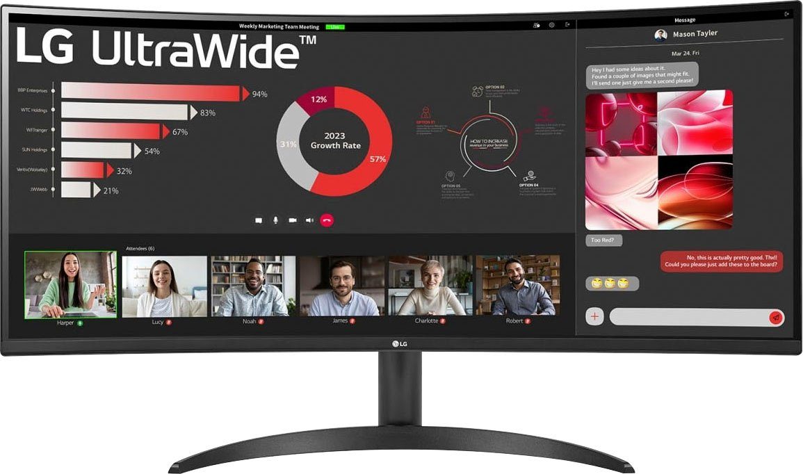 LG Curved-gaming-monitor 34WR50QC, 86 cm / 34", Wide Quad HD