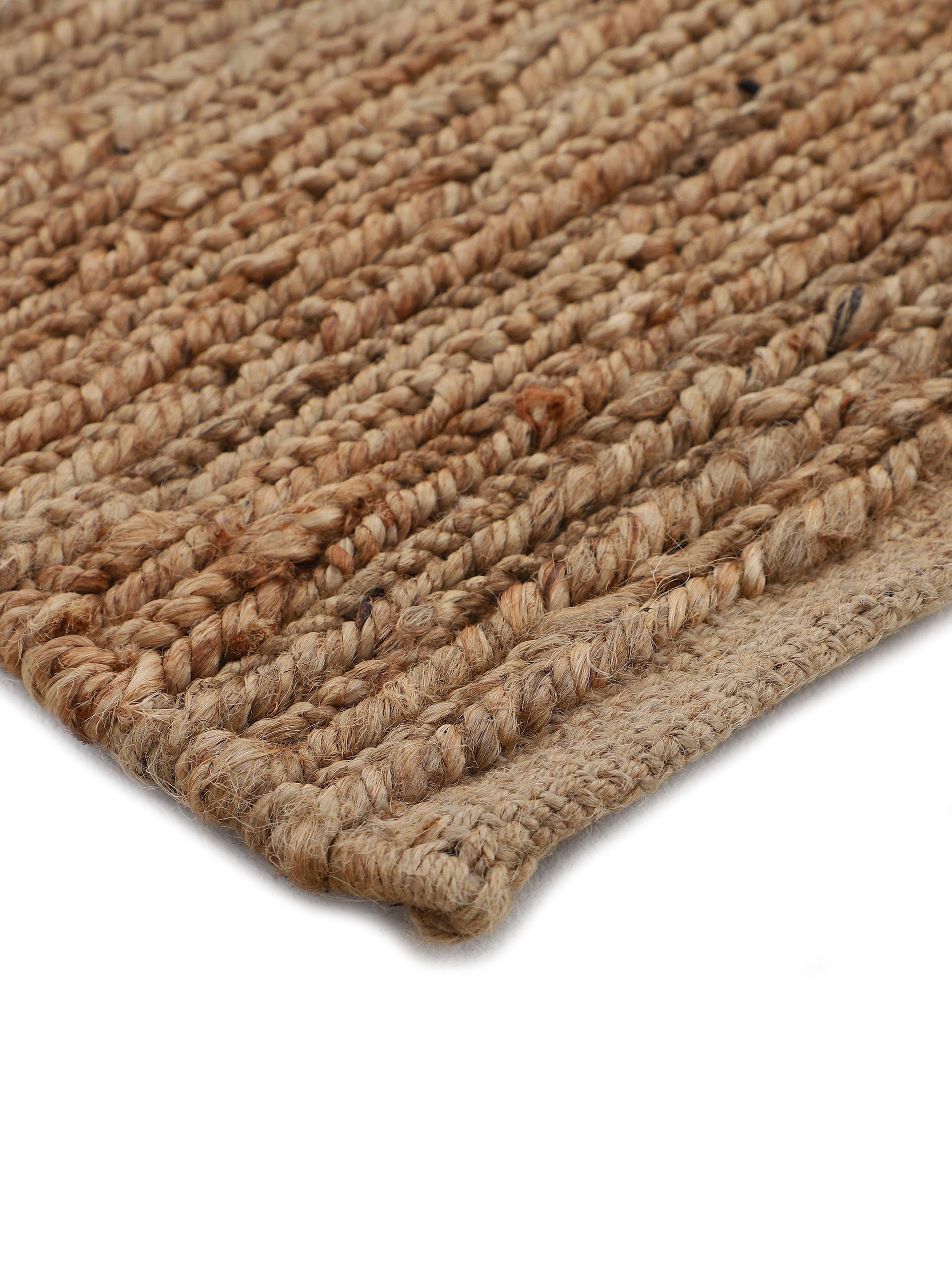 carpetfine Vloerkleed Nala jute tapijt van natuurlijke vezels keerbaar, van 100% jute, in vele maten en modellen, vierkant, rond