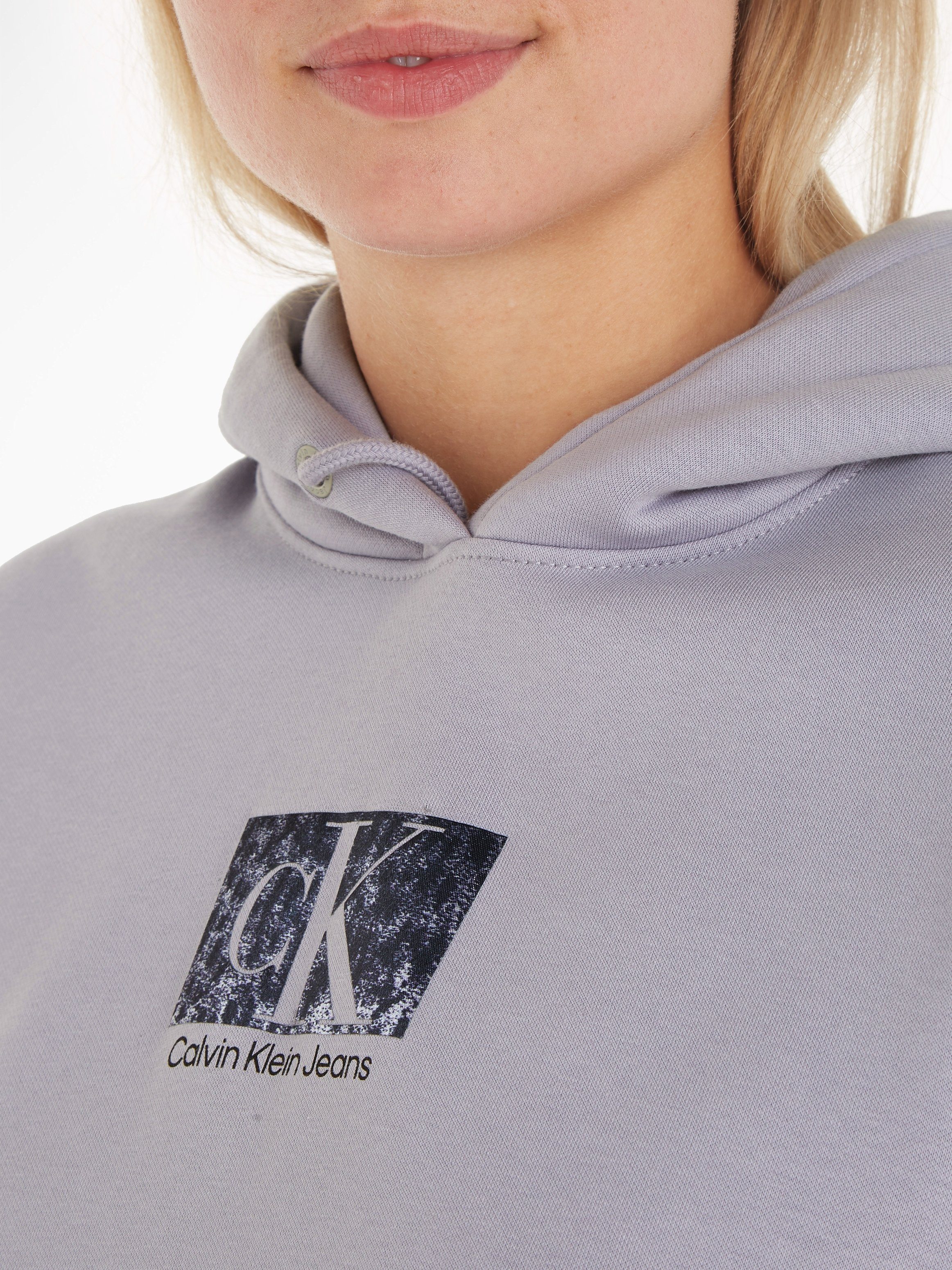 Calvin Klein Hoodie PRINTED BOX CROPPED HOODIE