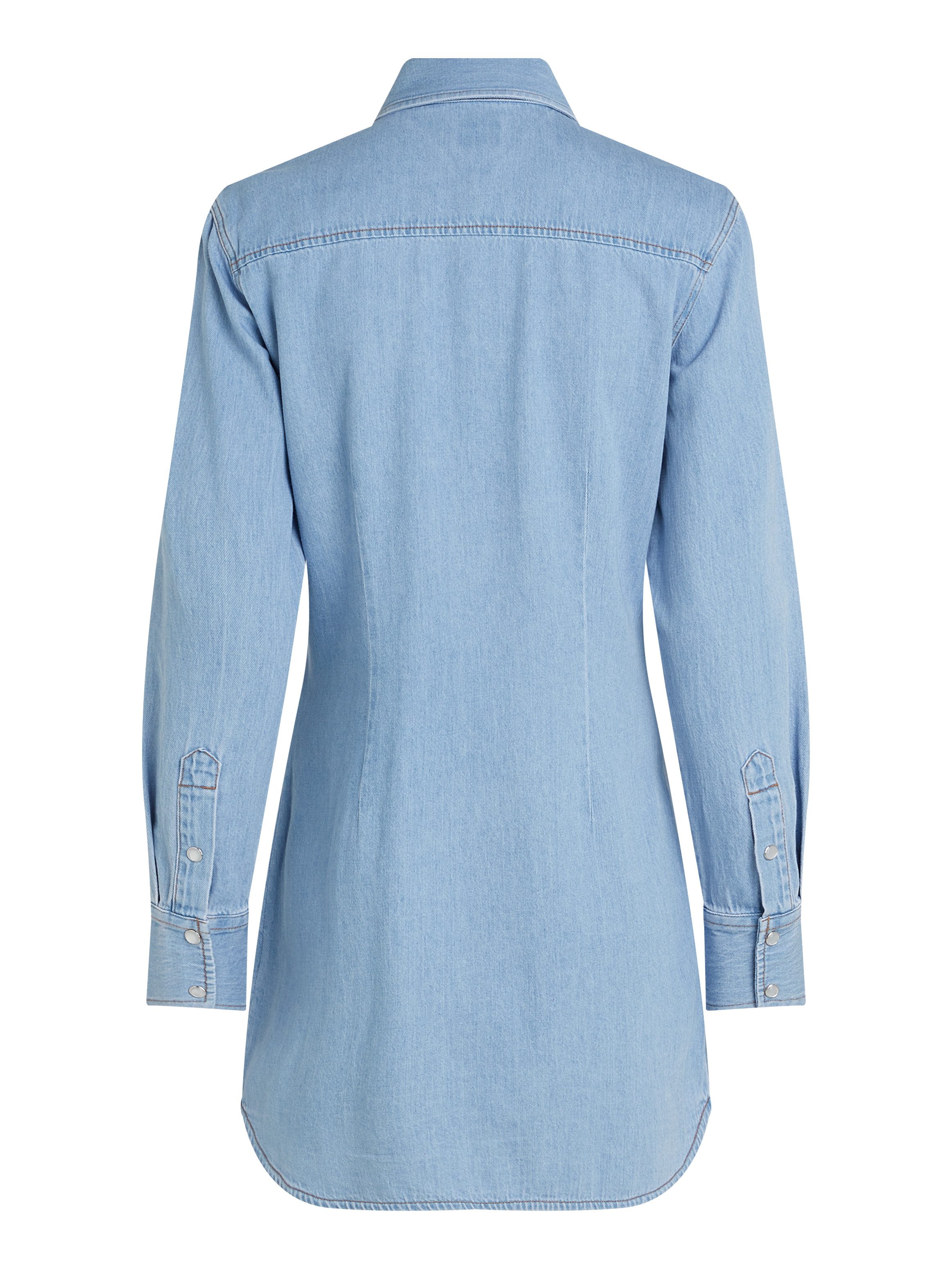 TOMMY JEANS Jurk met overhemdkraag REGULAR SHIRT DRESS EXT met borstzakken, logo-borduursel