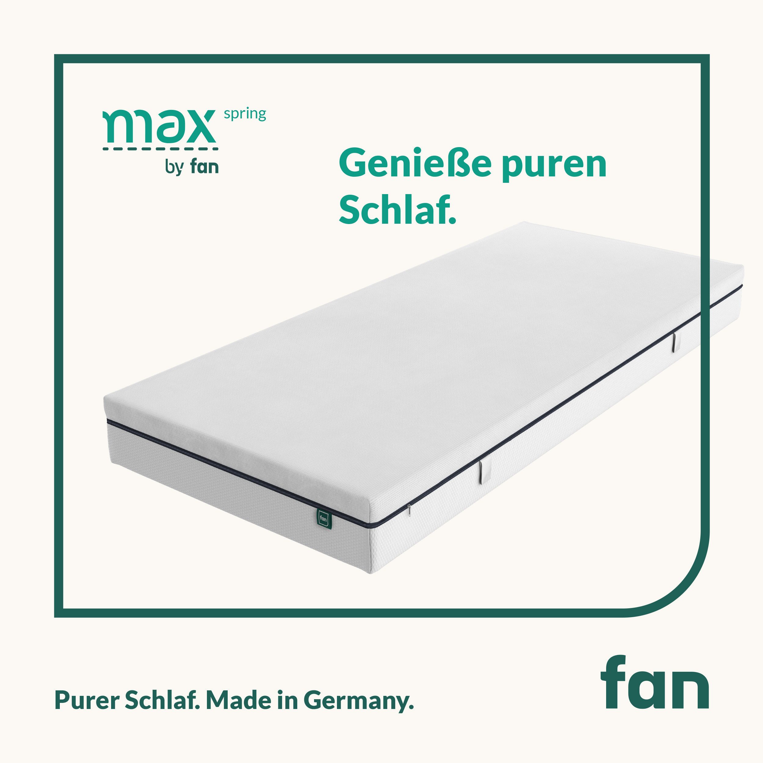 f.a.n. Frankenstolz Pocketveringsmatras Max spring by fan, 90x200 cm, 140x200 & andere maten hoogte 18 cm