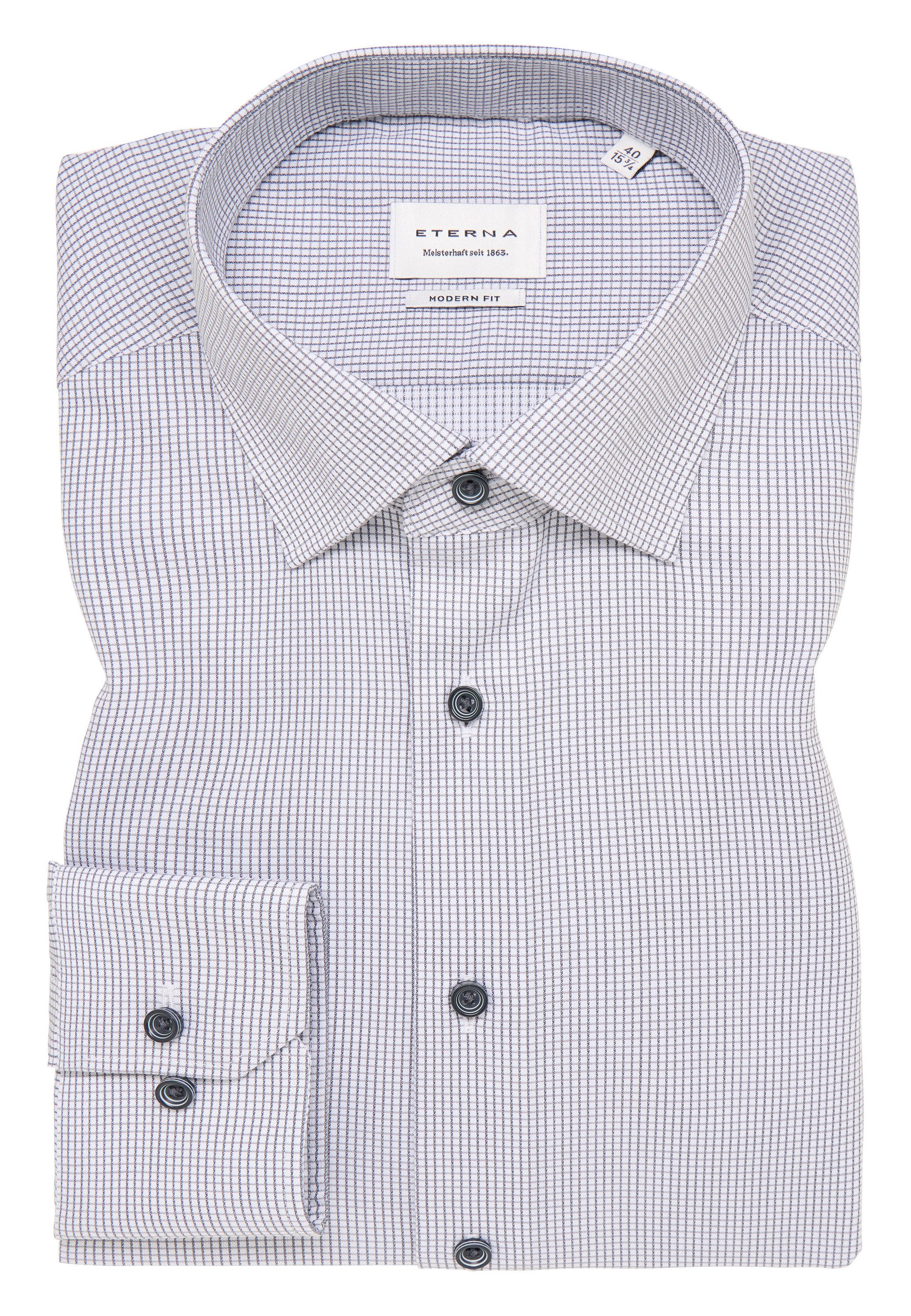 Eterna Overhemd met lange mouwen MODERN FIT NON IRON (strijkvrij)