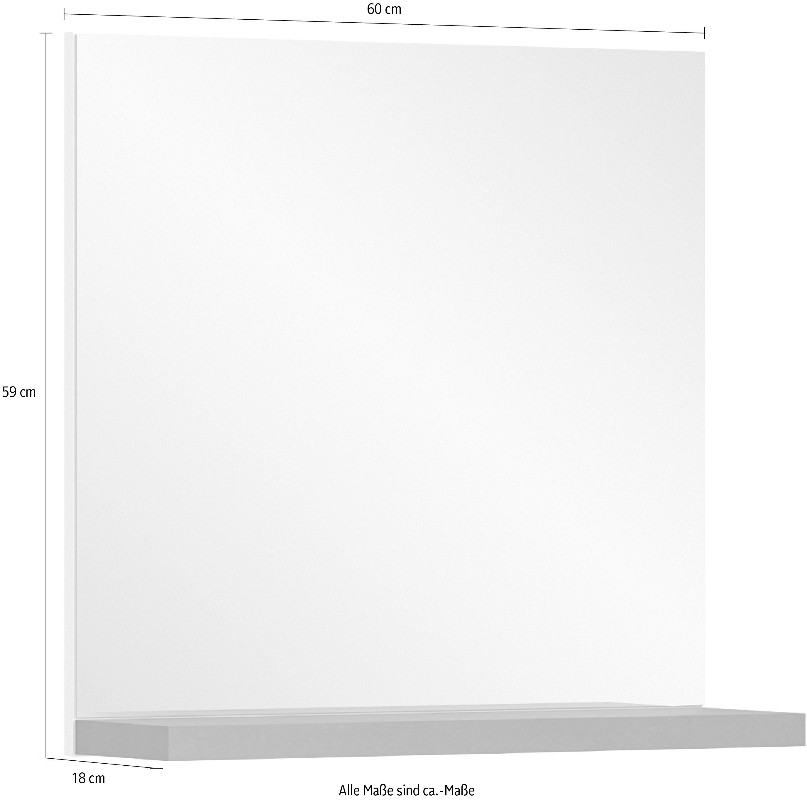 INOSIGN Wandspiegel Skoskap, Breedte 60 cm, 1 Plank, inclusief Wandmontagemateriaal Garderobespiegel, spiegel, gangspiegel, halspiegel, spiegelpaneel (1 stuk)