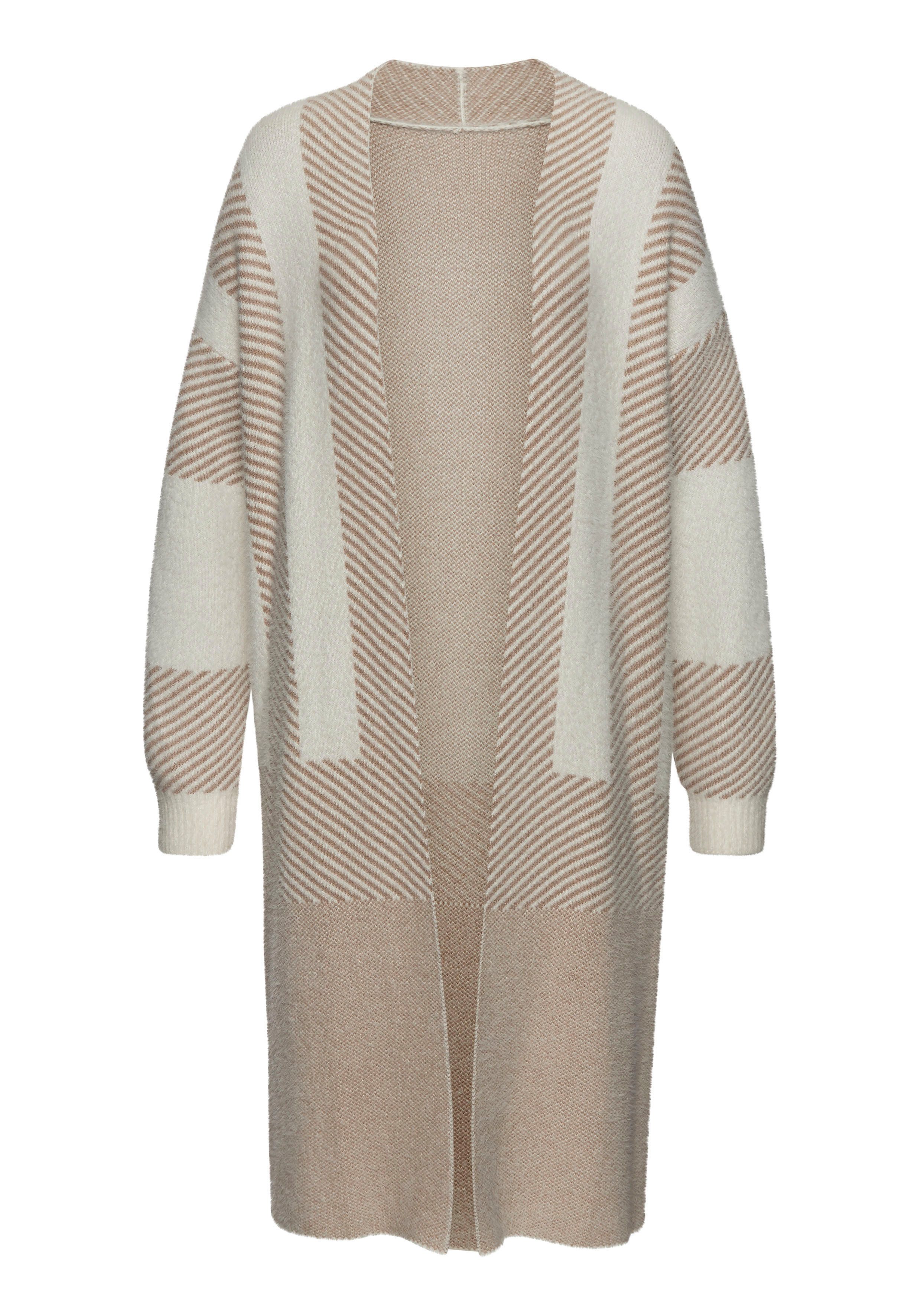 Lascana Lang vest van zachte breiwerk cardigan met lange mouwen