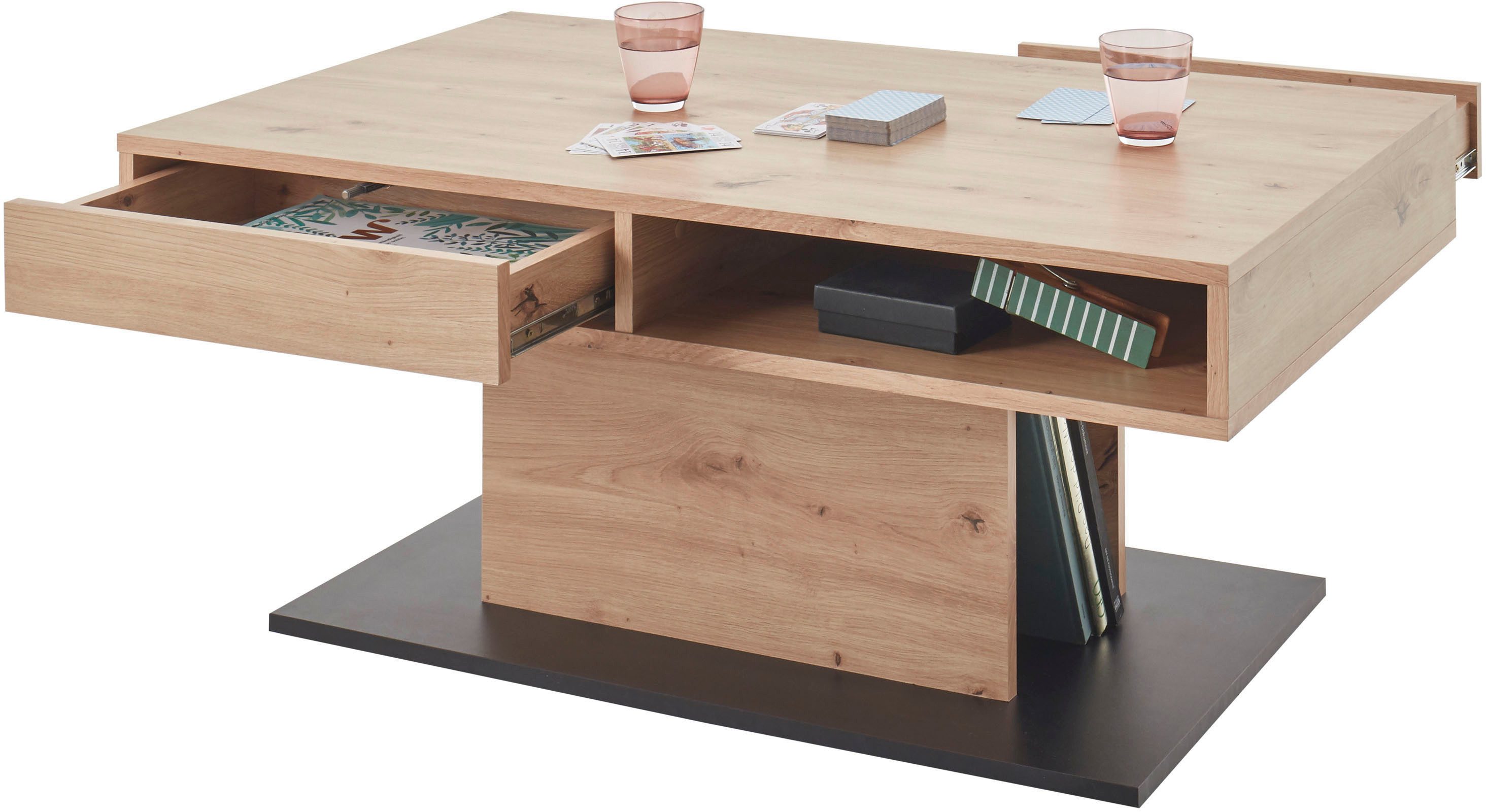 Stolkom Salontafel Activio rollend, tafel met lade
