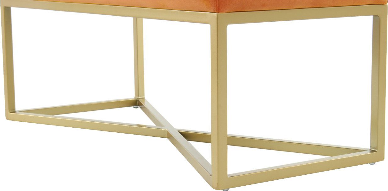 Kayoom Zitbank Diaz 125, Elegante uitstraling door goudkleurig frame, biedt meerdere zitplaatsen (1 stuk)
