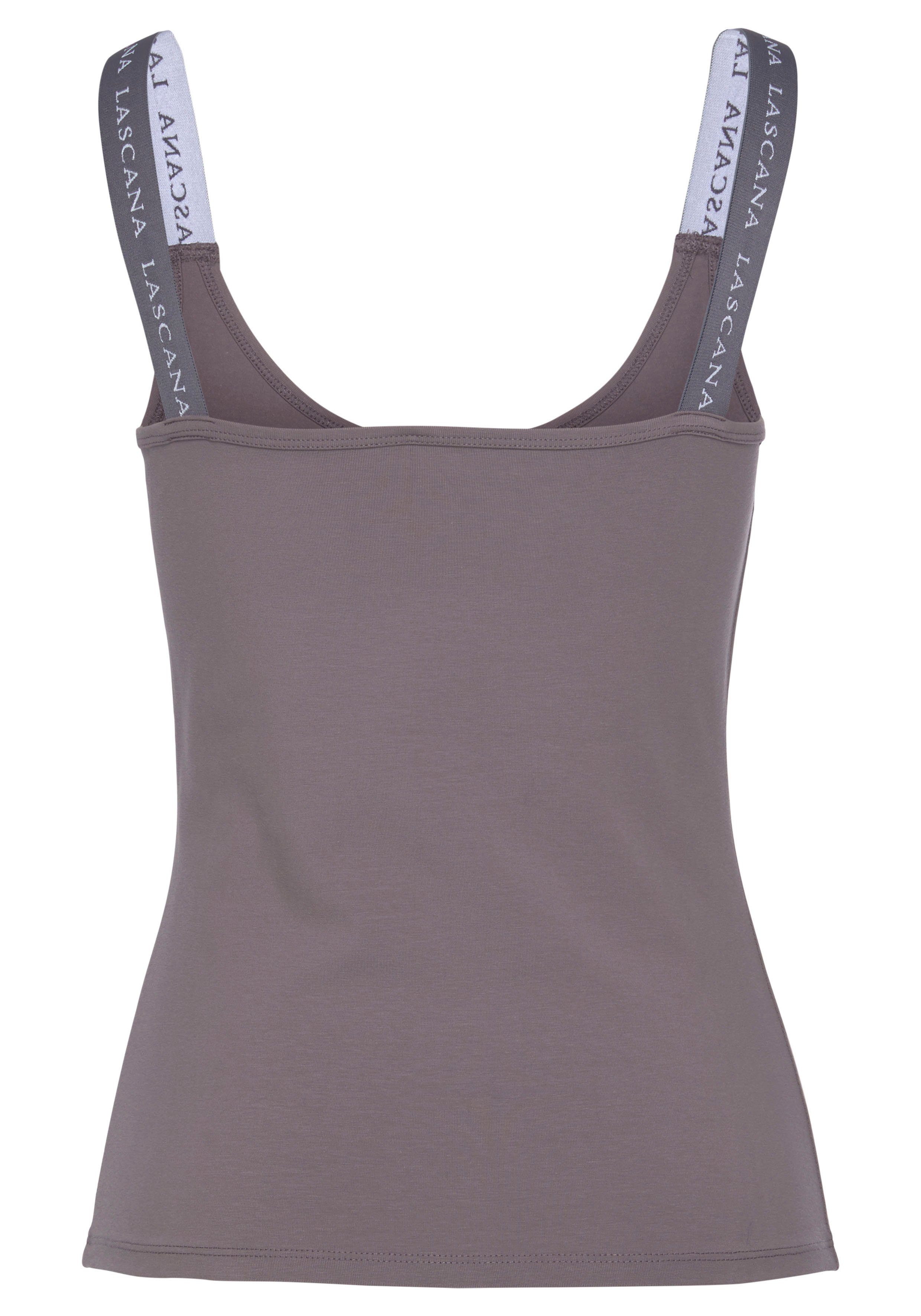 active by Lascana Functioneel shirt met beschreven bandjes en meshinzet