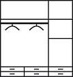 priess Kledingkast Kast garderobe waskast Barcelona in 5 breedtes veel opbergruimte, ruime lades, met spiegel, made in germany