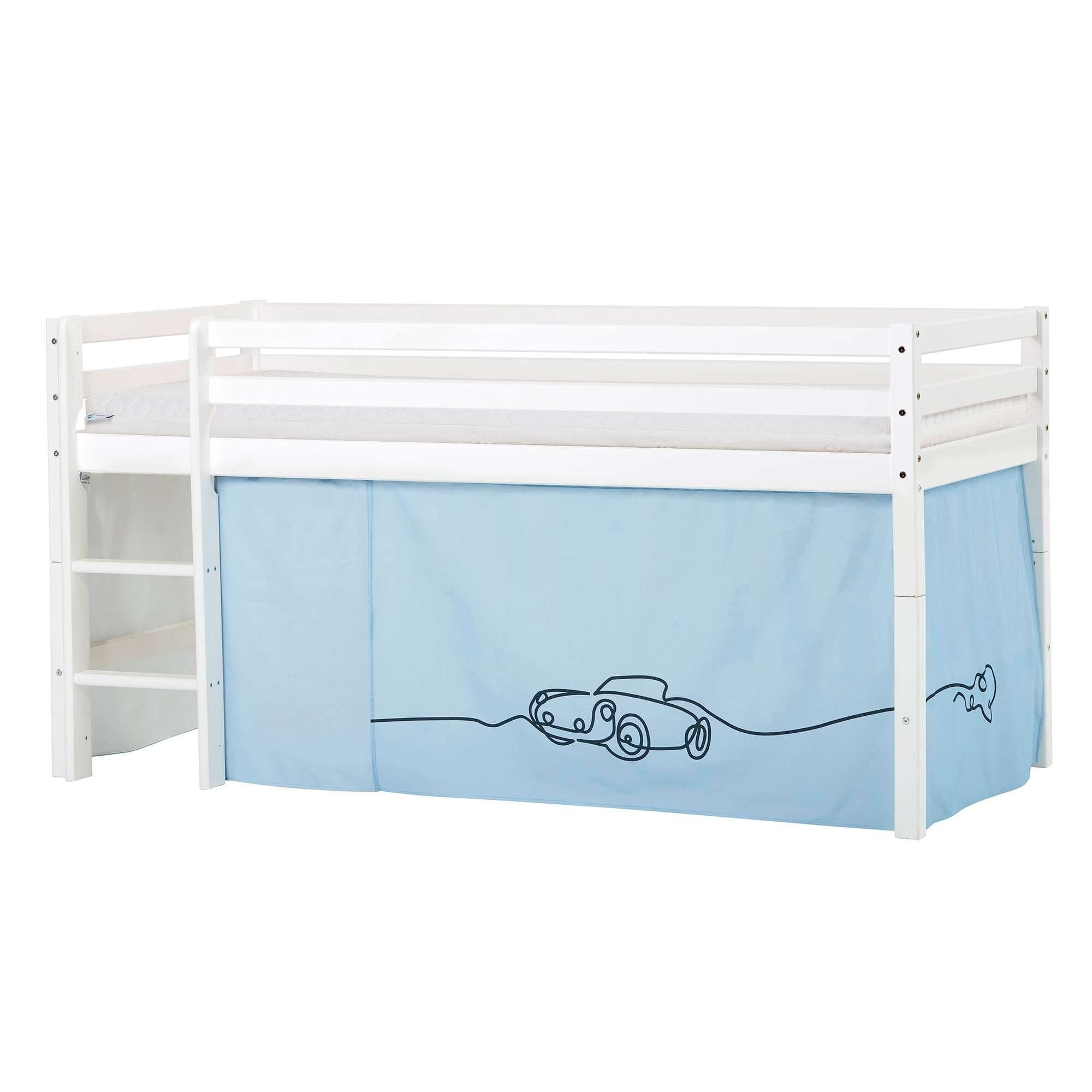 Hoppekids Hoogslaper ECO Dream, kinderbed, speelbed, halfhoog bed van massief hout