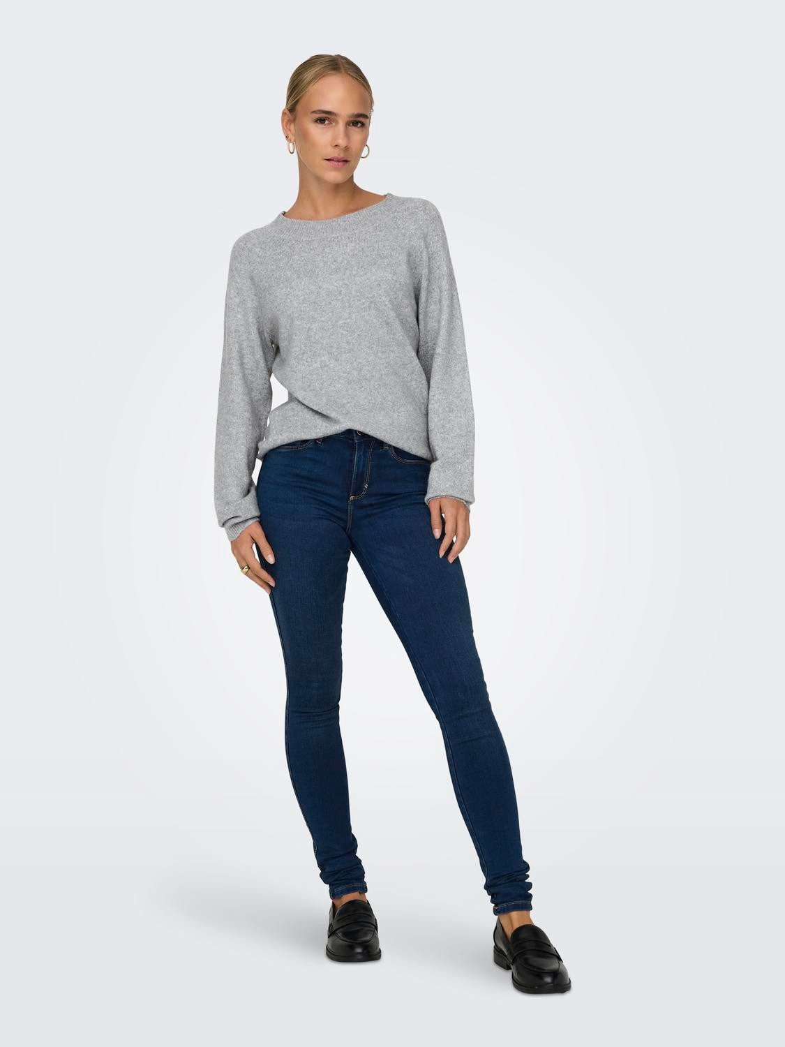 Only Trui met ronde hals ONLRICA LIFE L S PULLOVER KNT NOOS