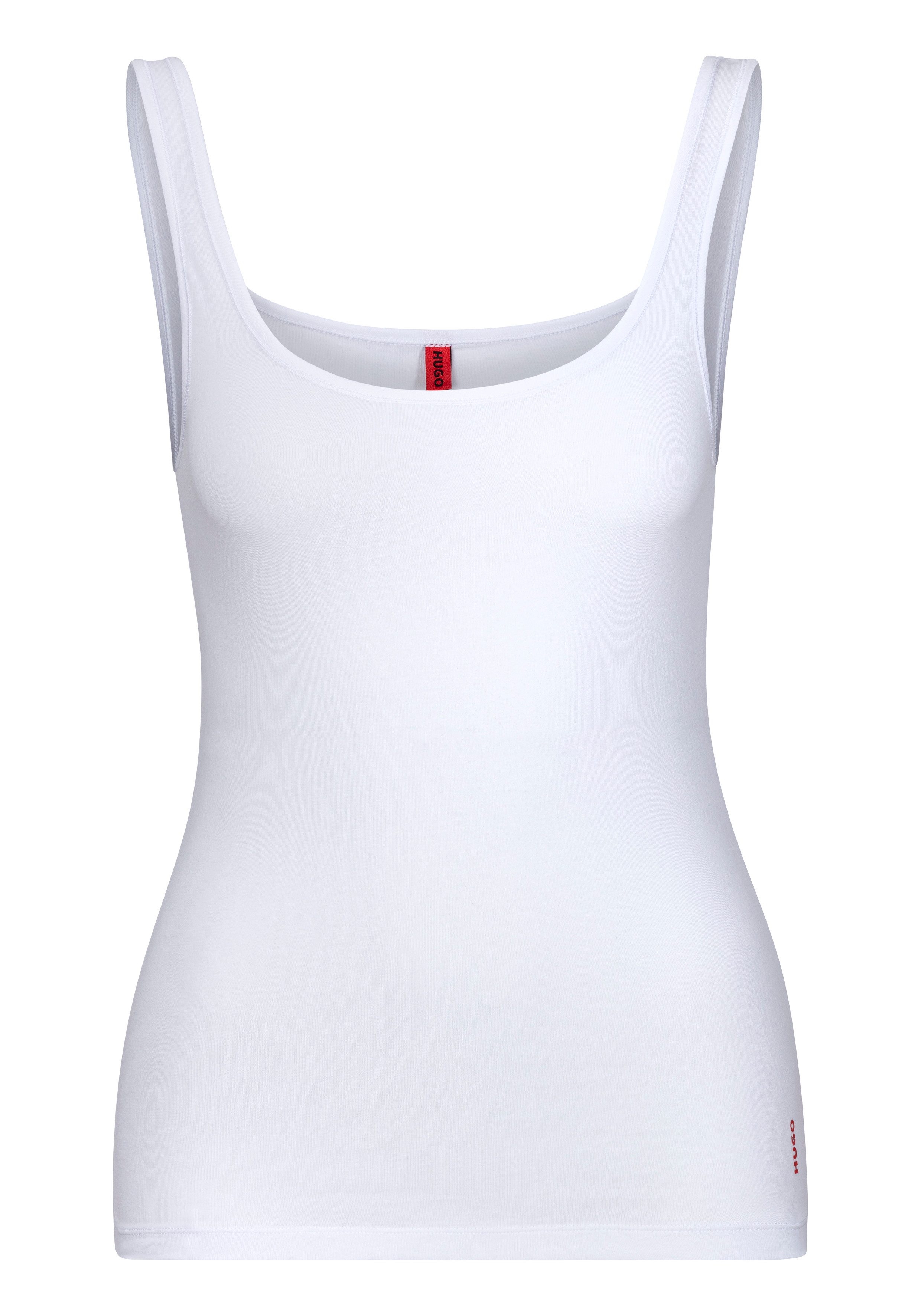 HUGO underwear Tanktop TWIN VEST met verticale logoprint (Set van 2)