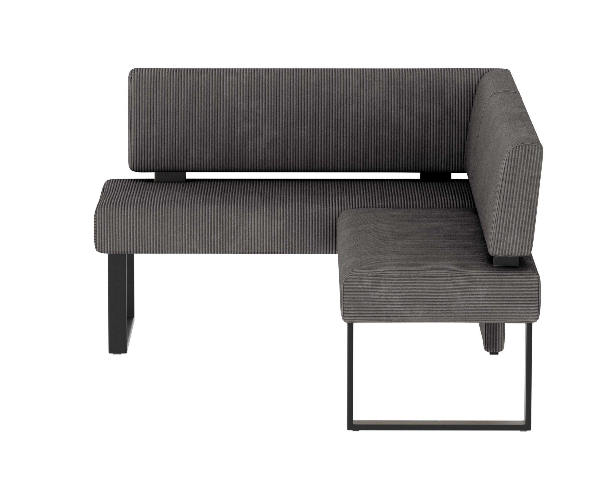 Home affaire Eethoek Oliver Hoekbank met golfvering in de zitting, tafel massief eiken (set, 4-delig)