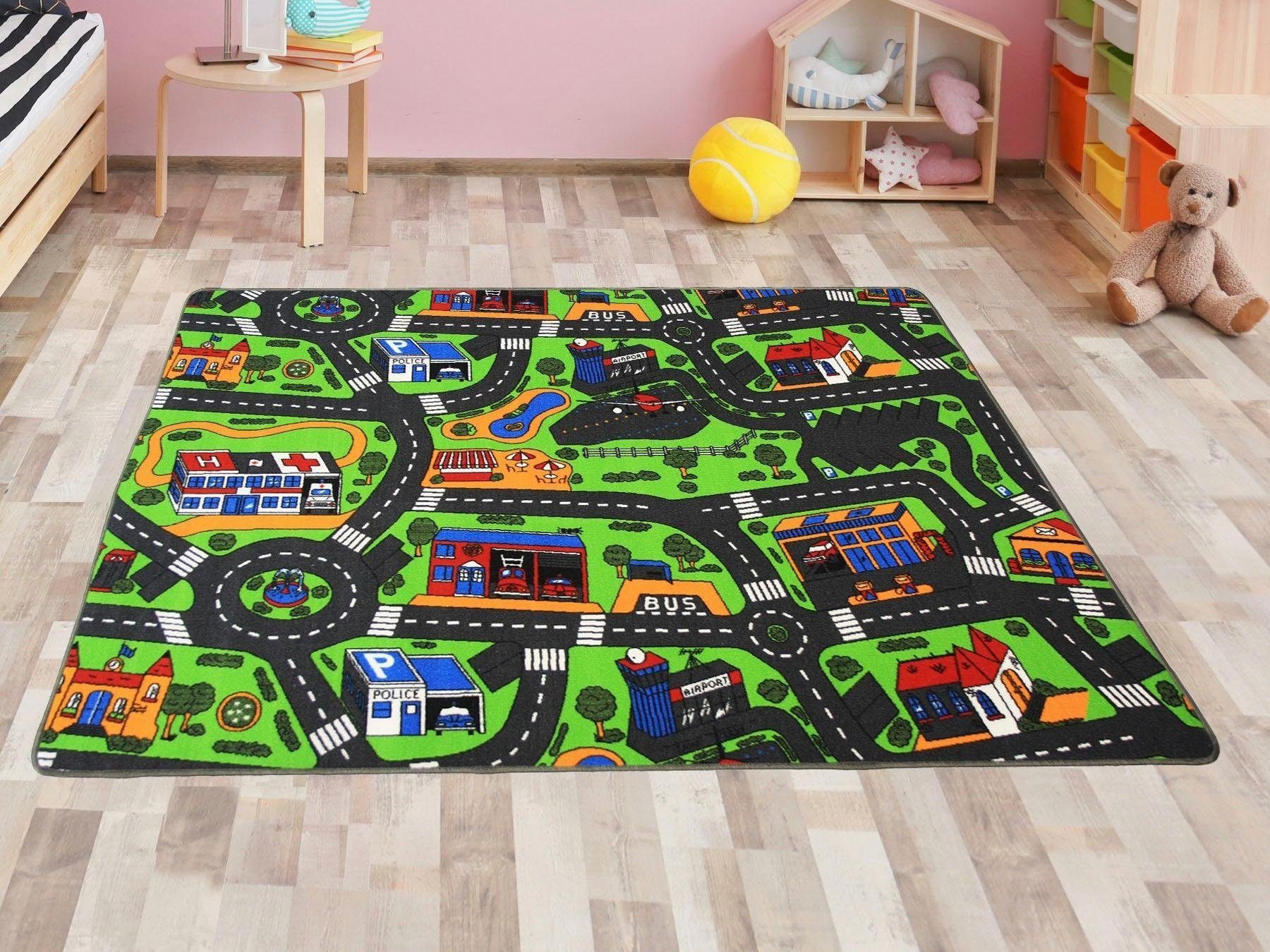 Primaflor-Ideen in Textil Kindervloerkleed City Straten-speelkleed, straatbreedte ca. 9 cm, kinderkamer