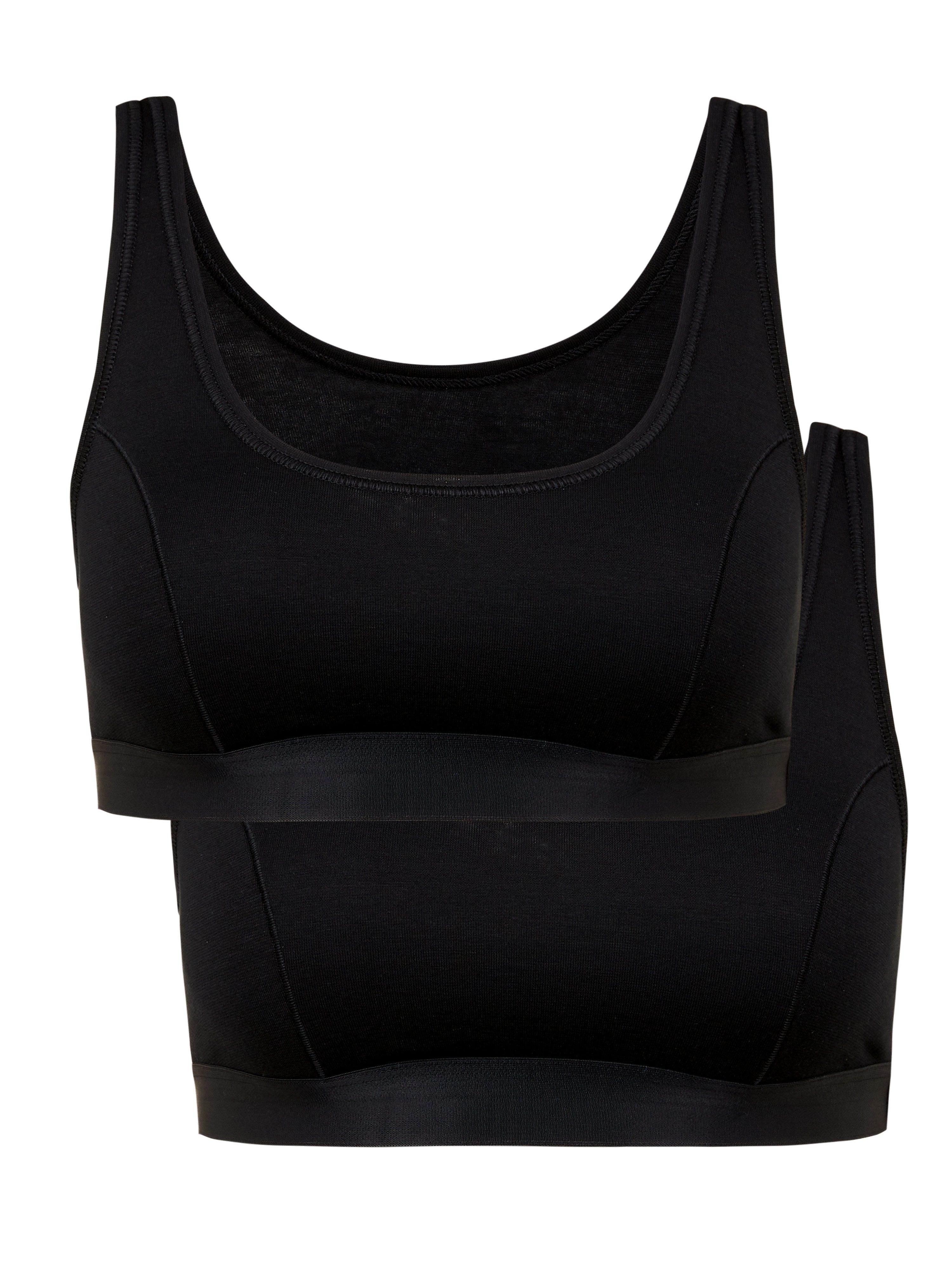 CALIDA Bustier Benefit Women met dubbel afgewerkte voorkant (Set van 2) dames bustiertops maat L zwart