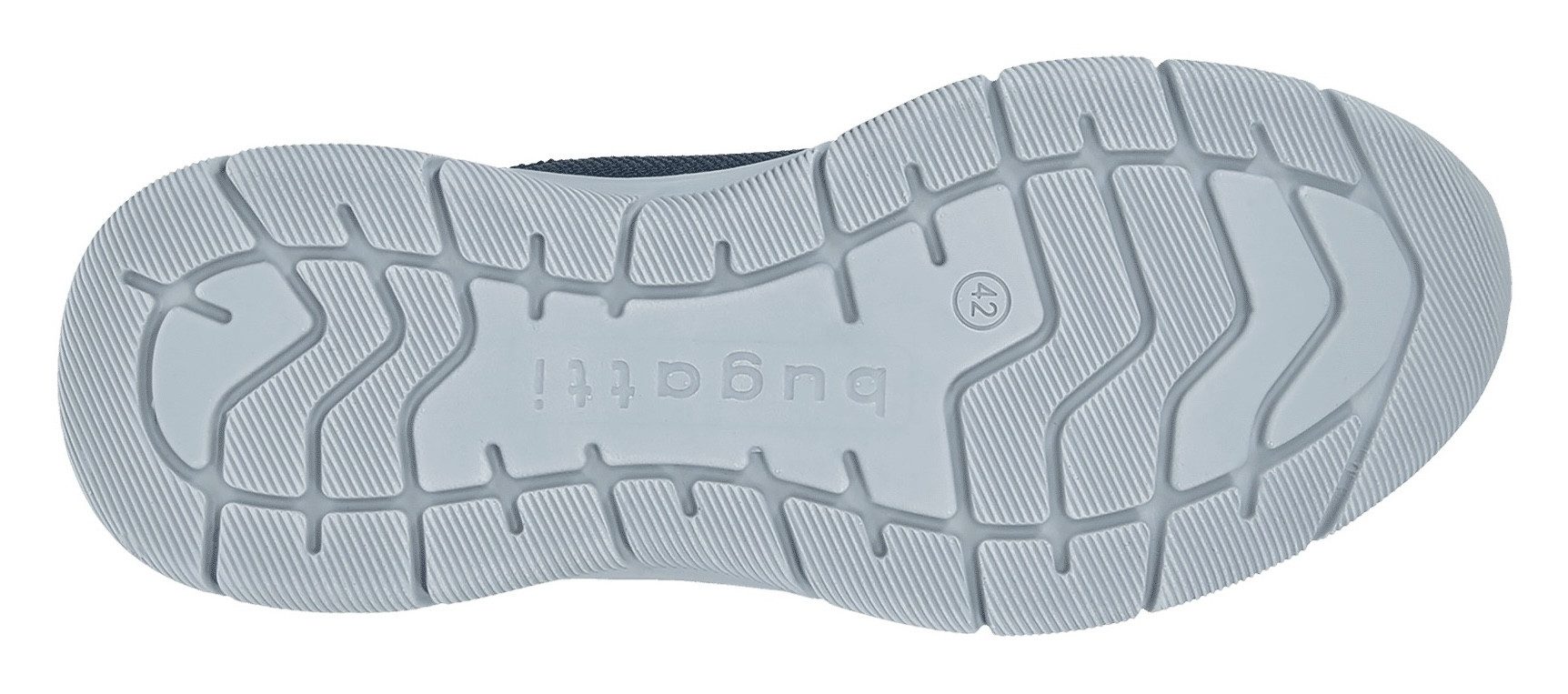 Bugatti Sneakers met sleehak vrijetijdsschoen, lage schoen, veterschoen met buitenrits