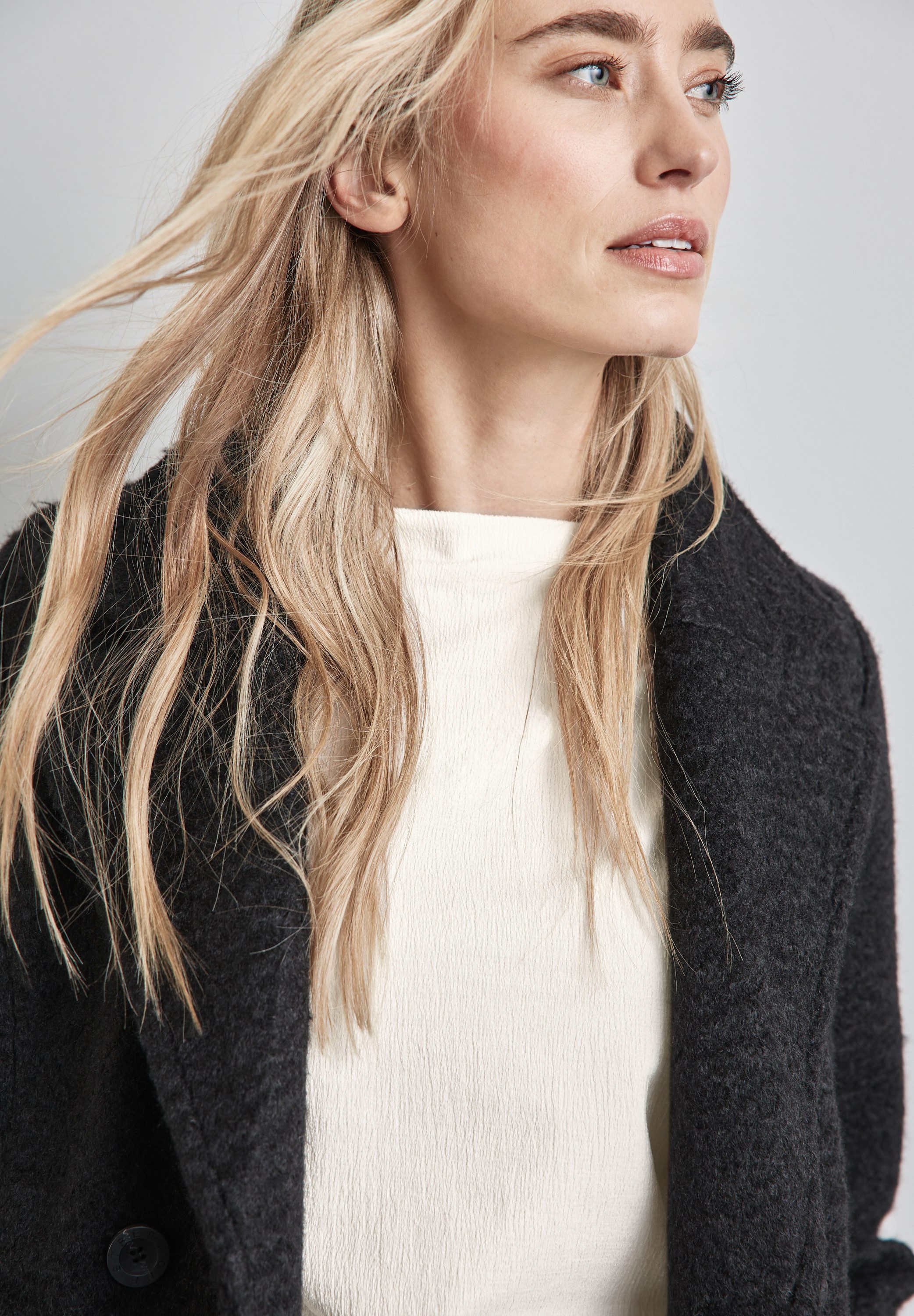 STREET ONE Shirt met 3 4 mouwen met structuur