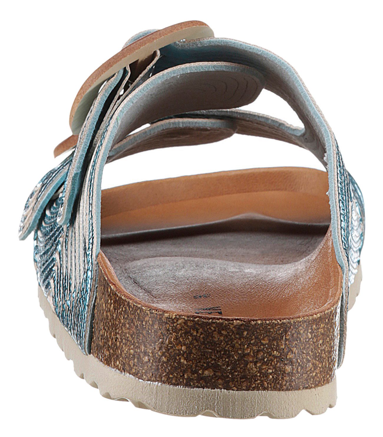 VERBENAS Slippers RUTH LATO METAL , zomerschoen, slippers met twee verstelbare gespen