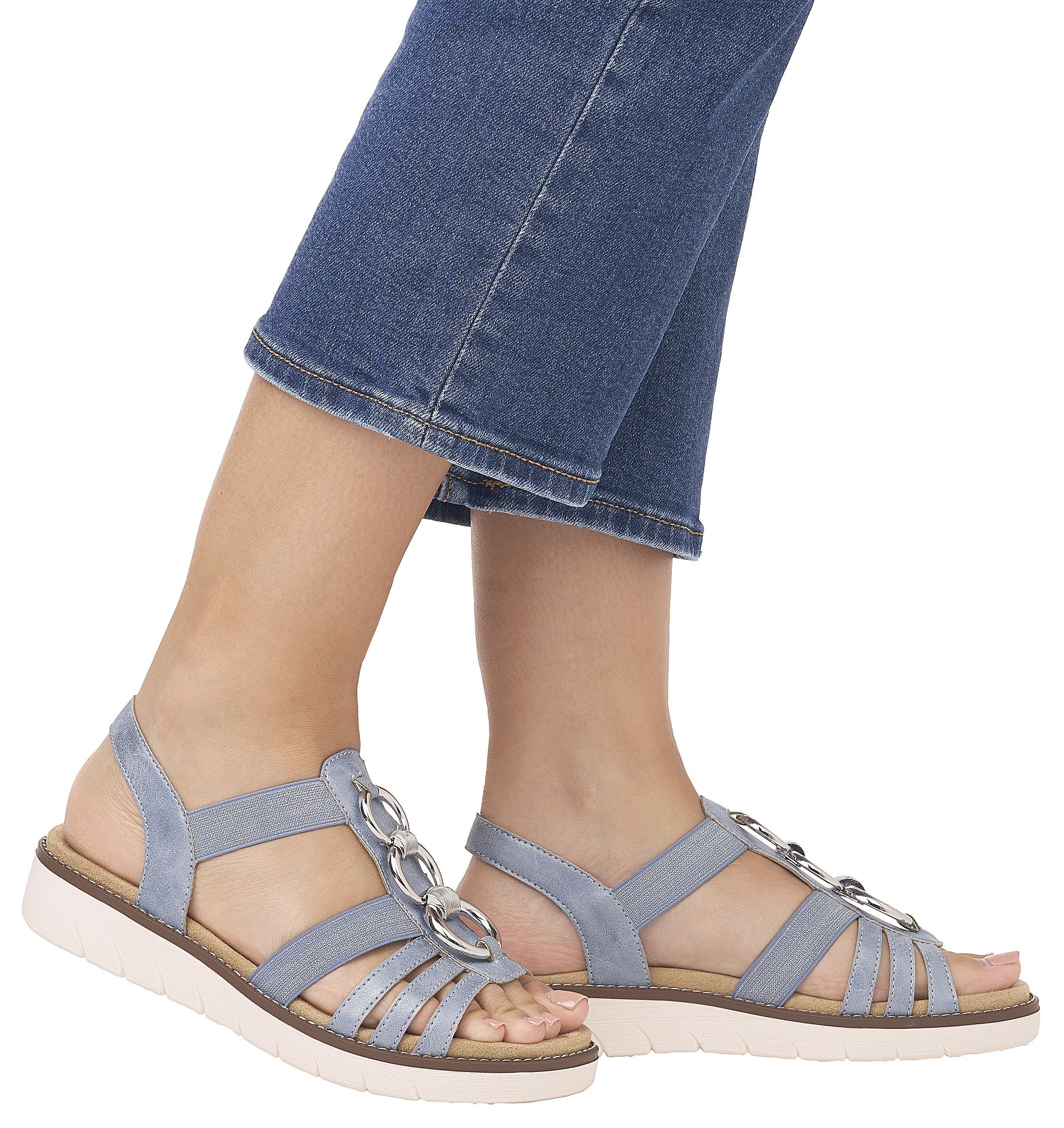 Remonte Sandalen zomerschoen, sandaal, sleehak, met praktische elastieken