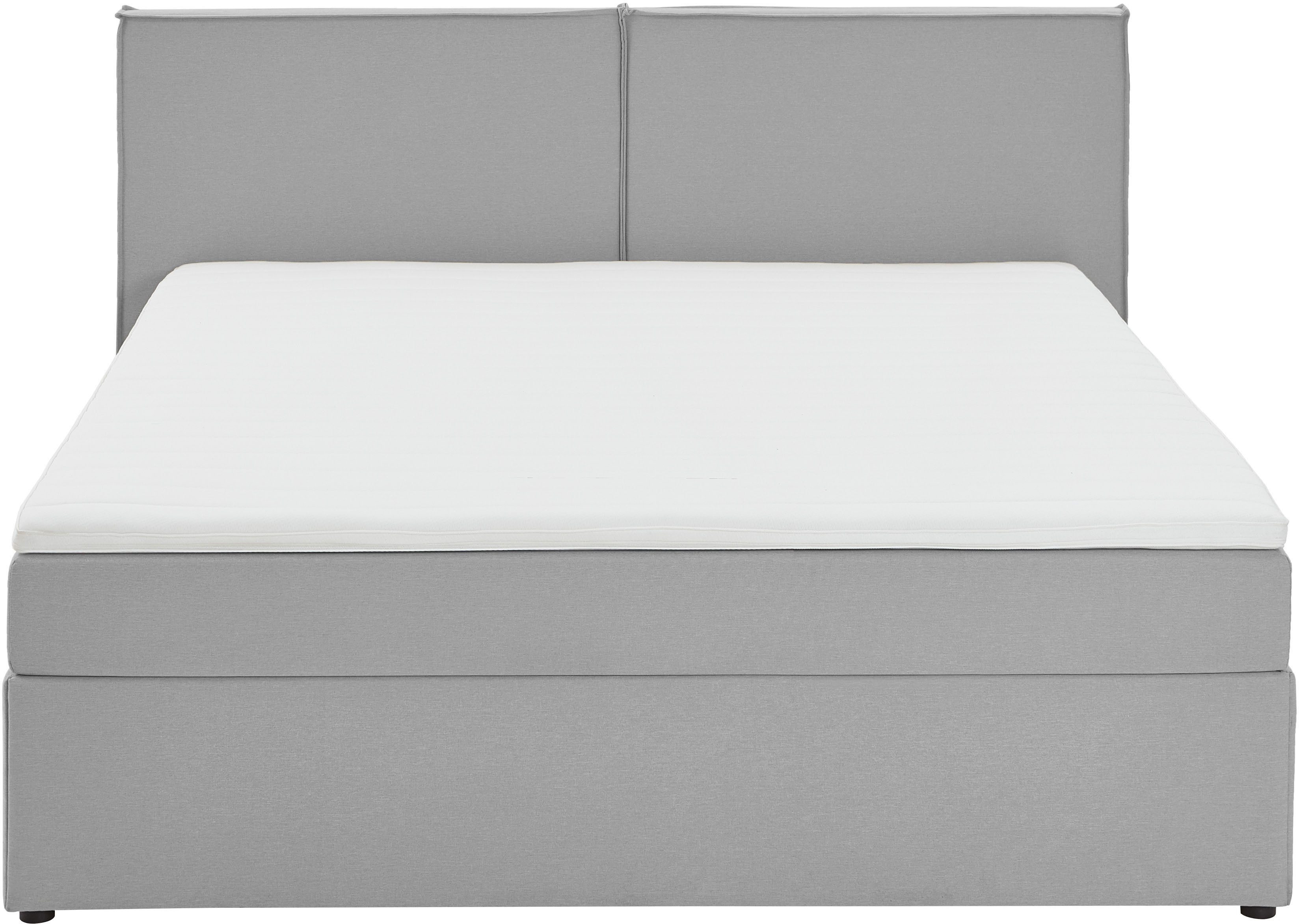 ATLANTIC home collection Boxspring NIKITA bodembedekkend bed, optioneel met matras en topper