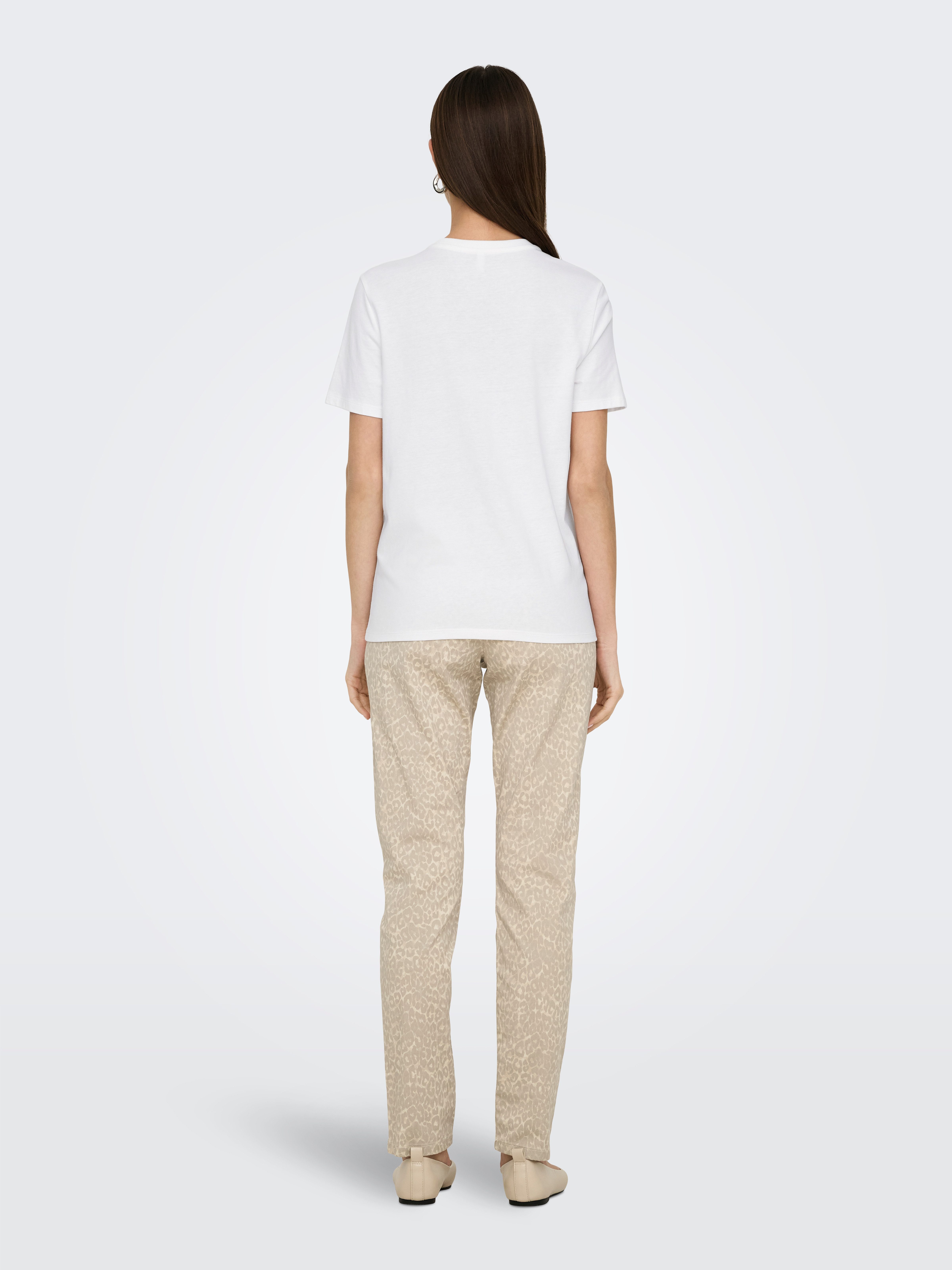 Only Shirt met korte mouwen ONLPARKER S/S O-NECK BLING TOP BOX JRS