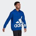 adidas performance sweatshirt essentials giant logo french terry hoody blauw