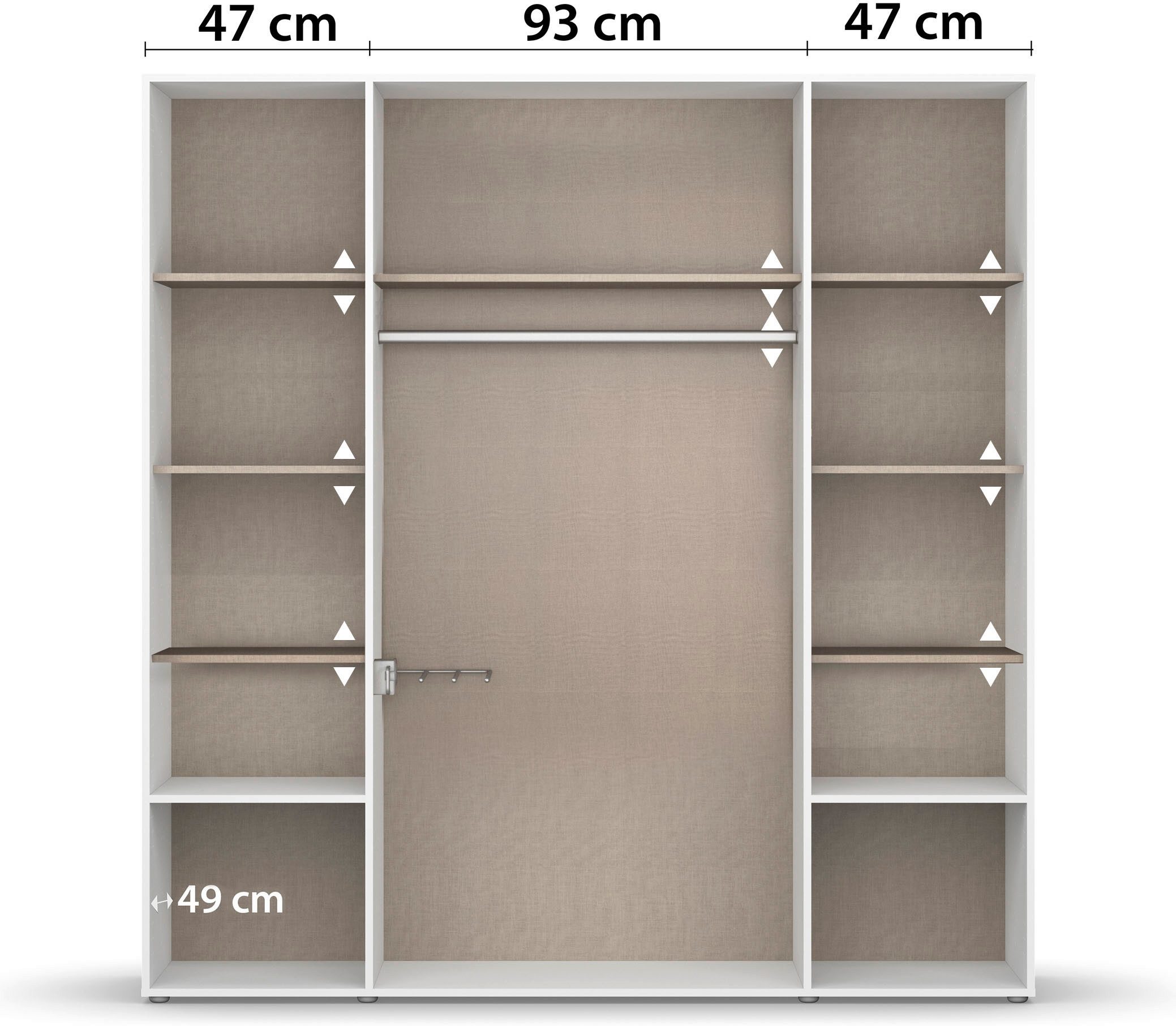 rauch Draaideurkast Kledingkast Kast Garderobe Wasmand NABILA veel Opbergruimte met 2 lades en push-to-open functie topseller made in germany