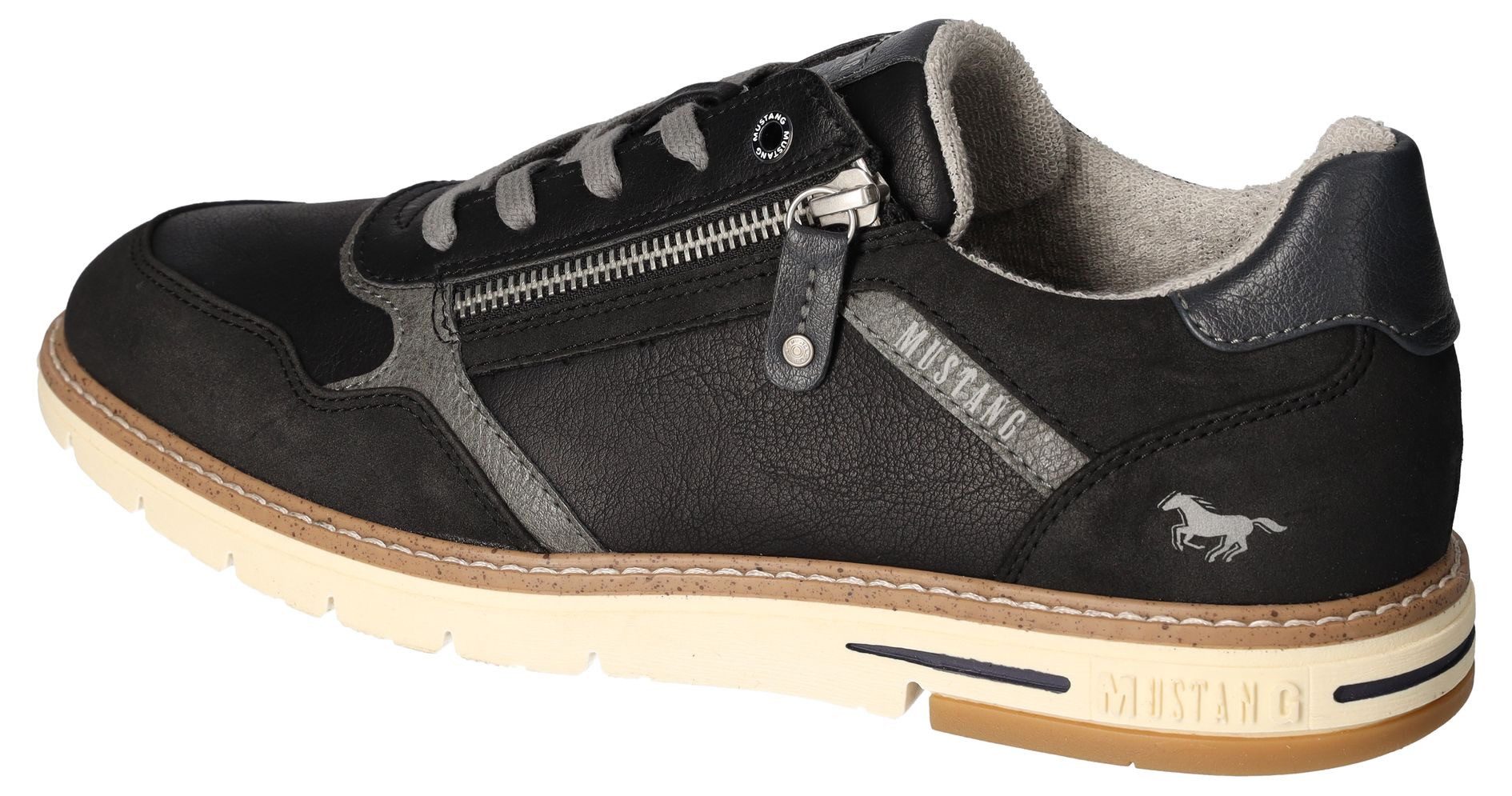 Mustang Shoes Veterschoenen met rits, vrijetijdsschoen, lage schoen, veterschoen