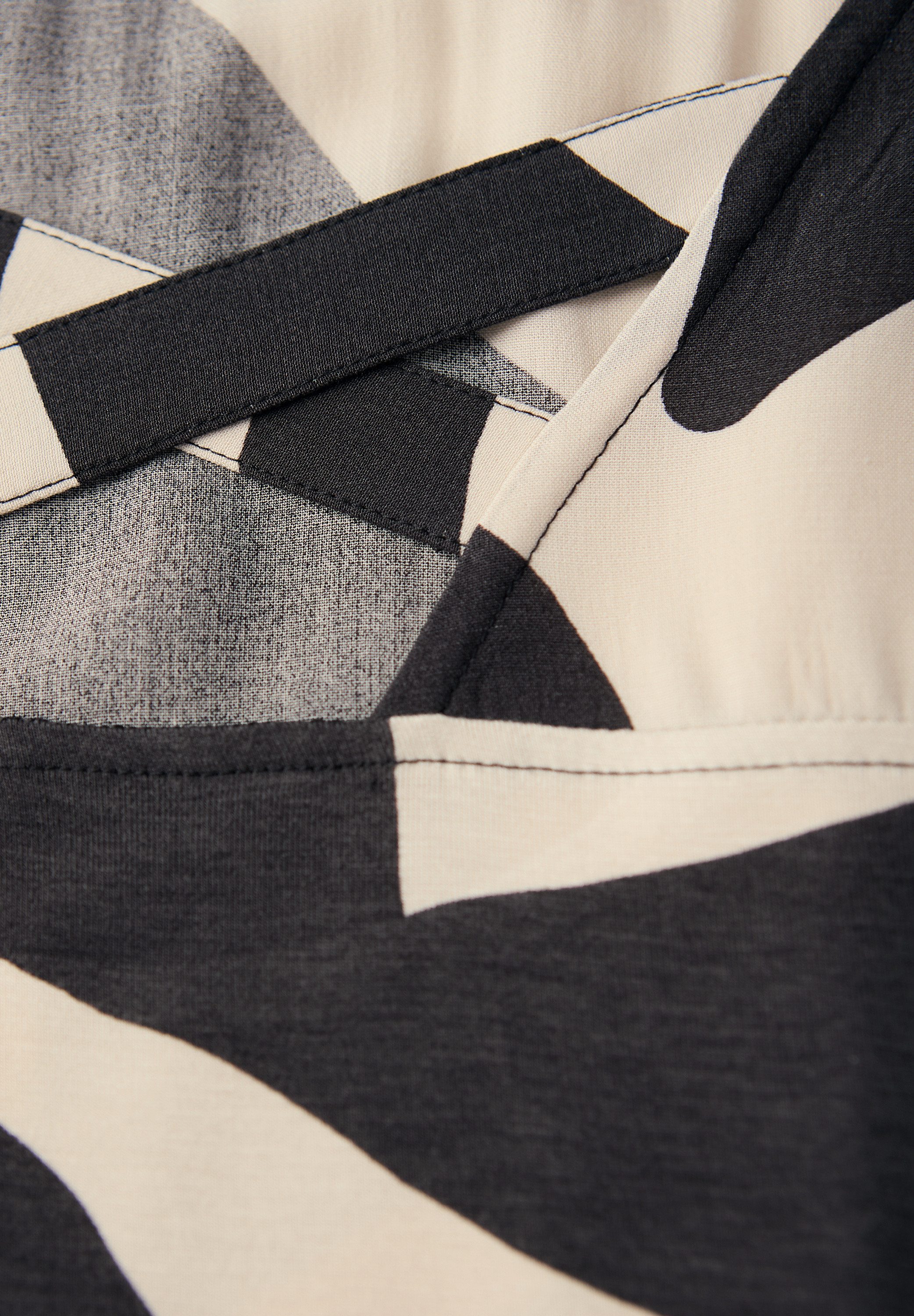 STREET ONE Shirt met print met banddetail op de rug en grafisch patroon
