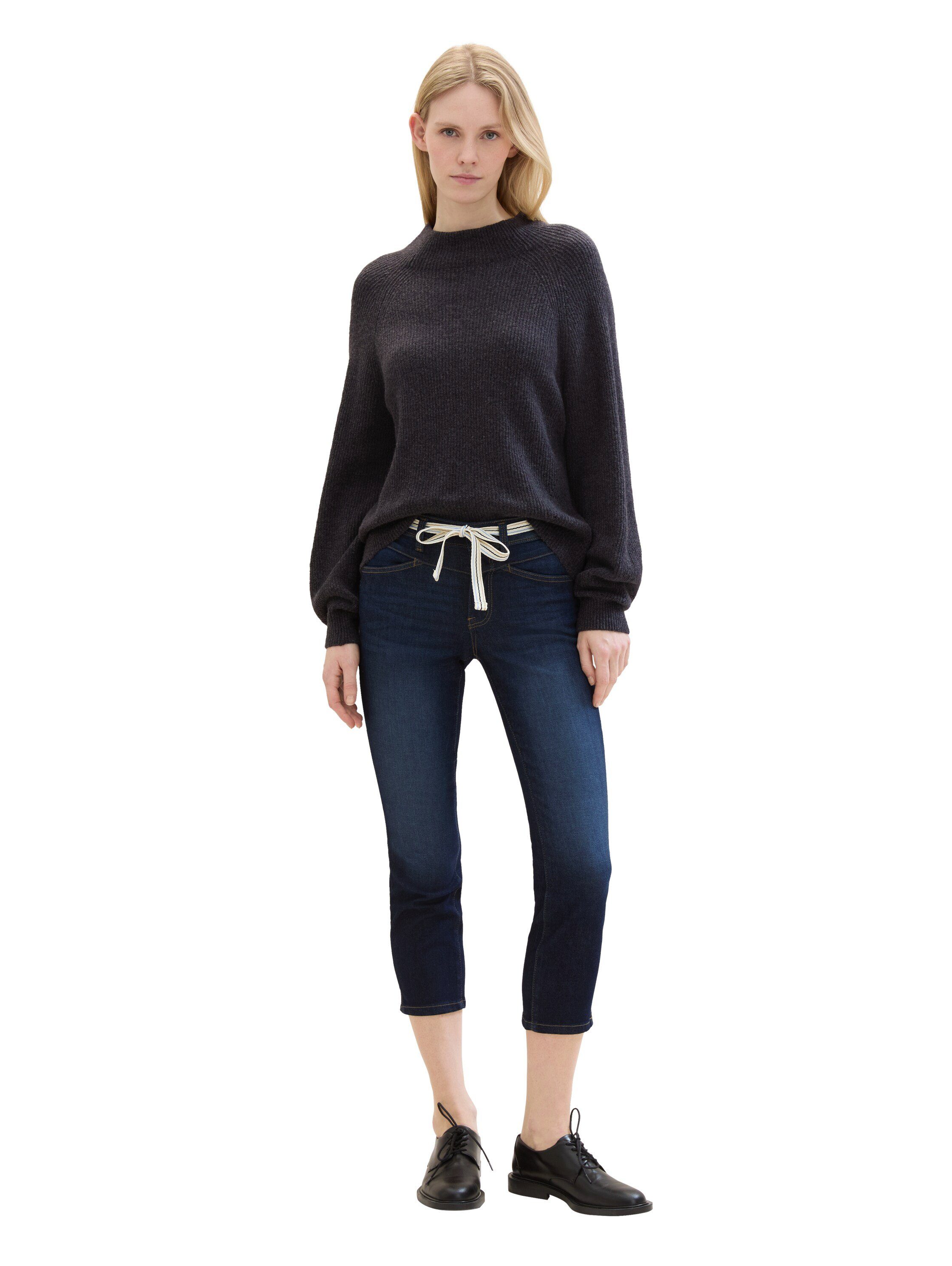 Tom Tailor Slim fit jeans ALEXA in 7/8 lengte en met bindband