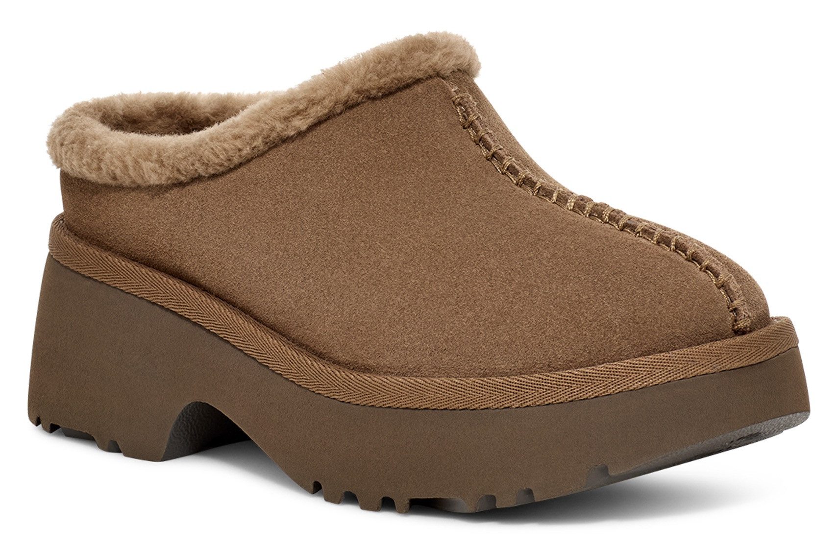 UGG Clogs NEW HEIGHTS COZY CLOG mule, flats, pantolette, plateau schoen met gepolsterde voetbed dames clogs maat 38 EU bruin