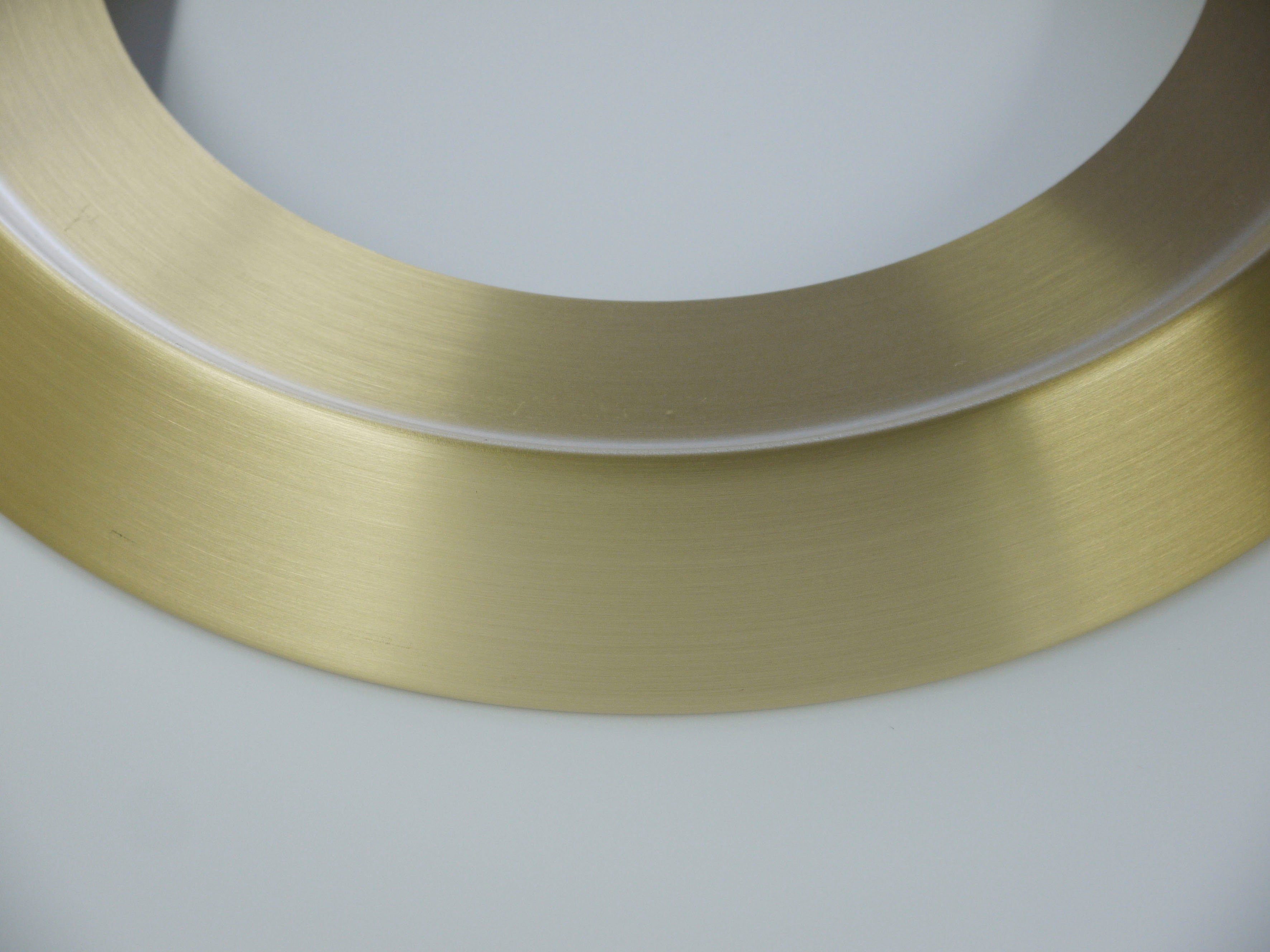 niermann Plafondlamp Opal mat, decoratieve ring mat messing, LED (1 stuk)