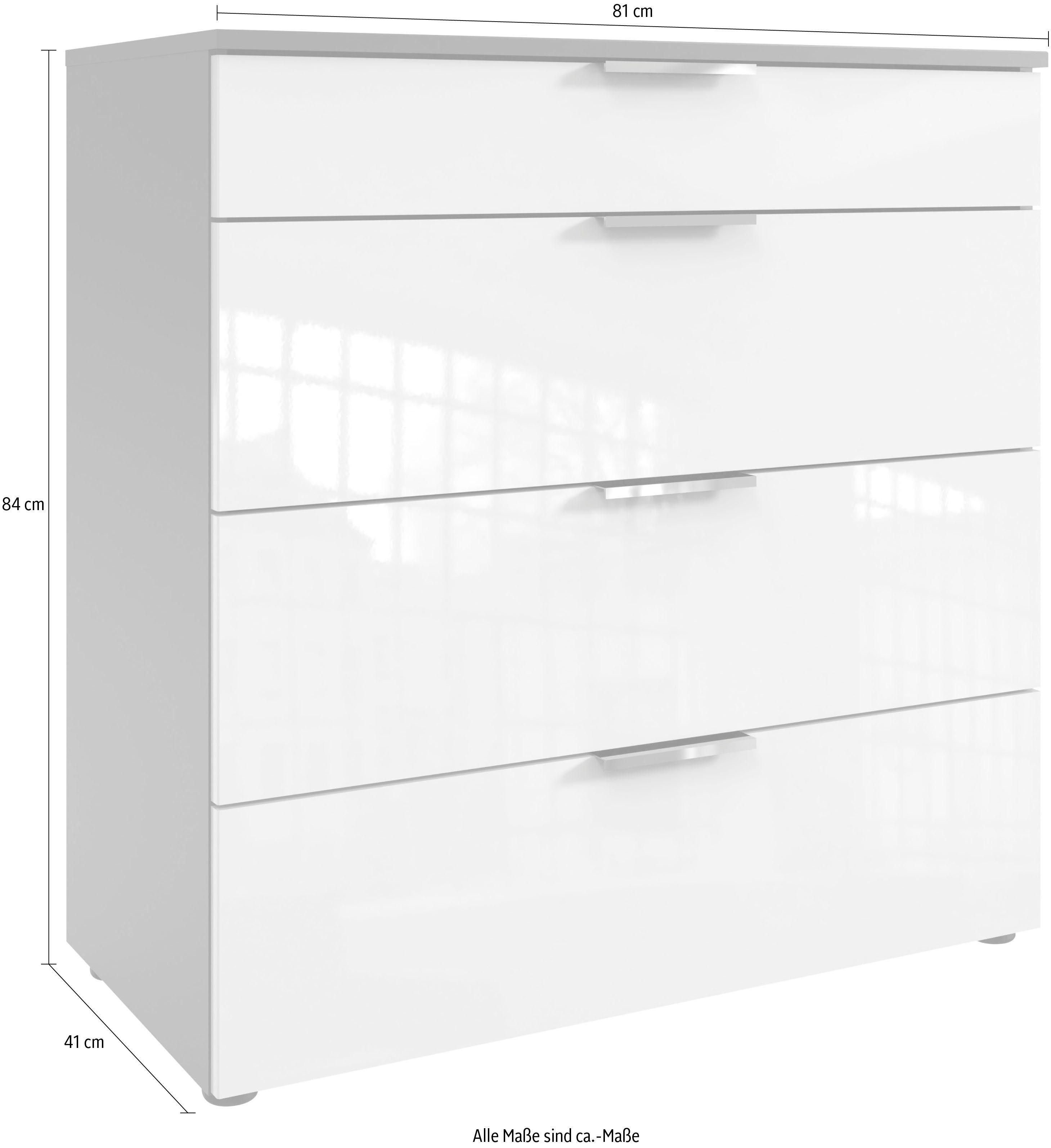 Wimex Ladekast Level36 D by fresh to go met soft-close functie en lakfronten, 4 lades, hoge commode