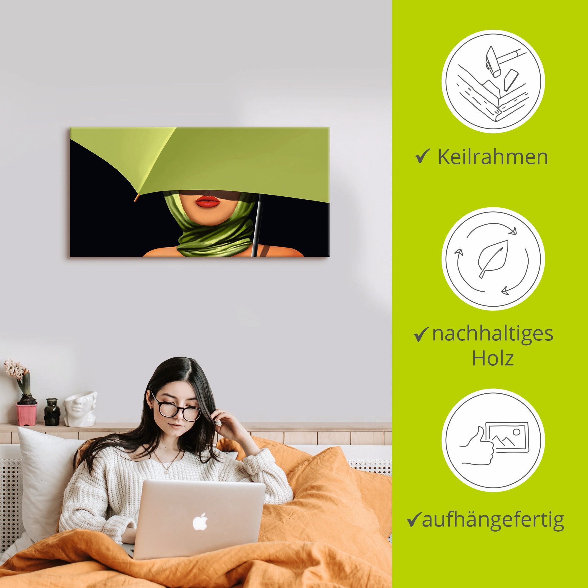Artland Artprint Rode lippen als artprint op linnen, poster, muursticker in verschillende maten
