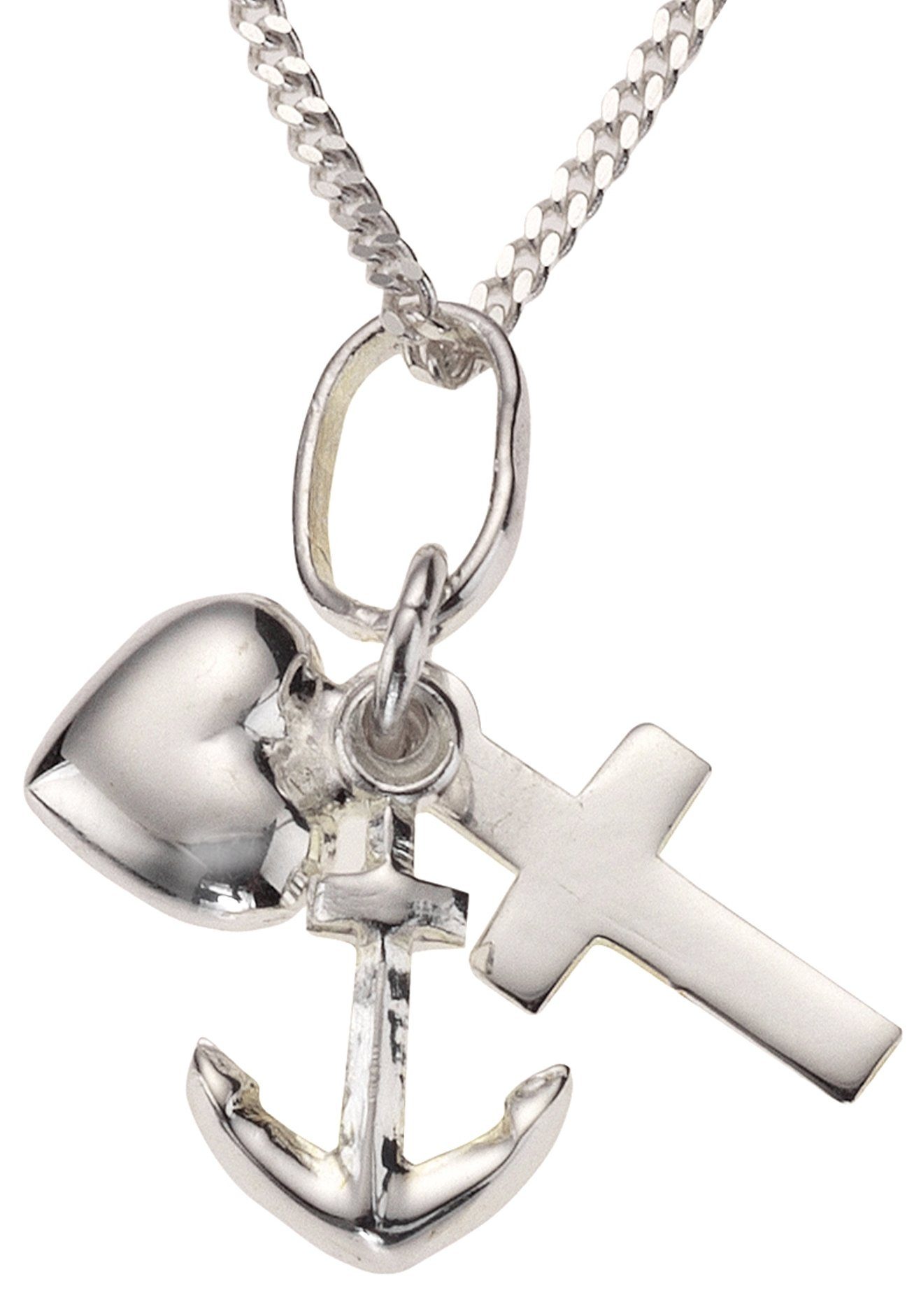 Firetti Ketting met hanger Sieraad cadeau zilverkleur 925 halssieraad halsketting panzerketting geloof dames kettingen zilver(kleur)