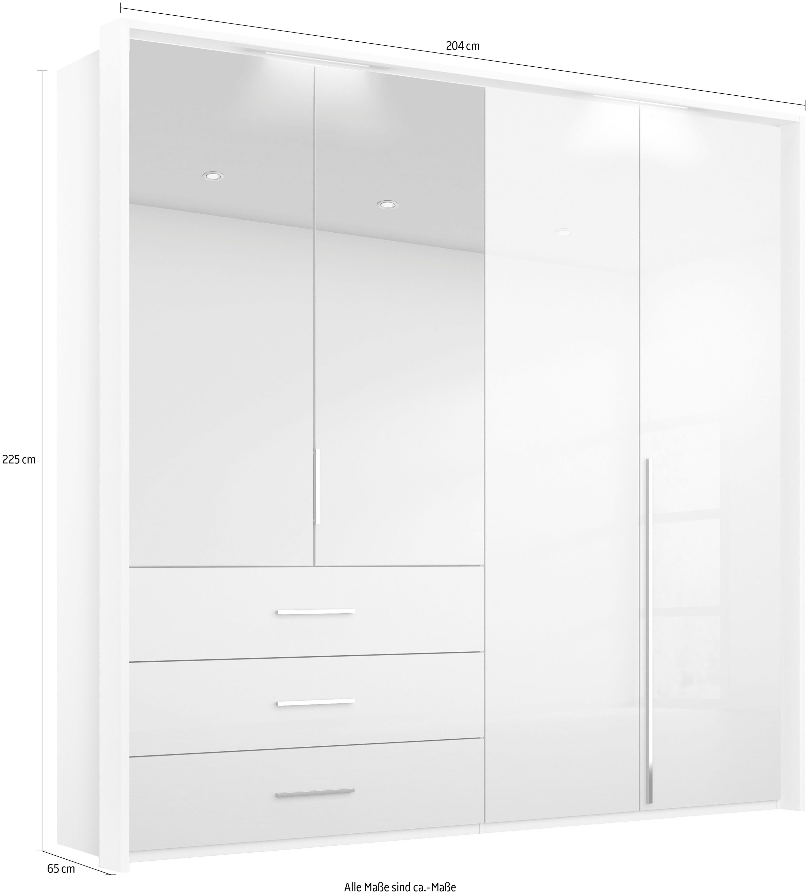 rauch Draaideurkast Montclar Passe-partout optioneel met verlichting, inclusief wasindeling